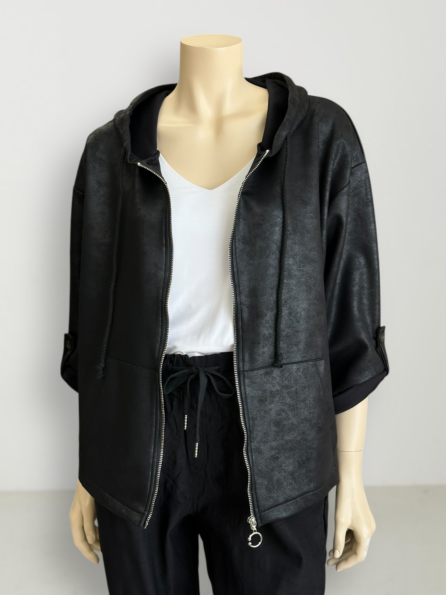 Polerón Ecocuero Urban Negro