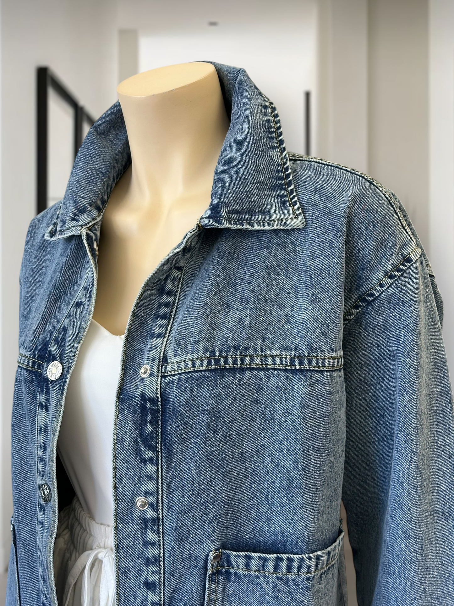 Chaqueta Denim Oversize Azul