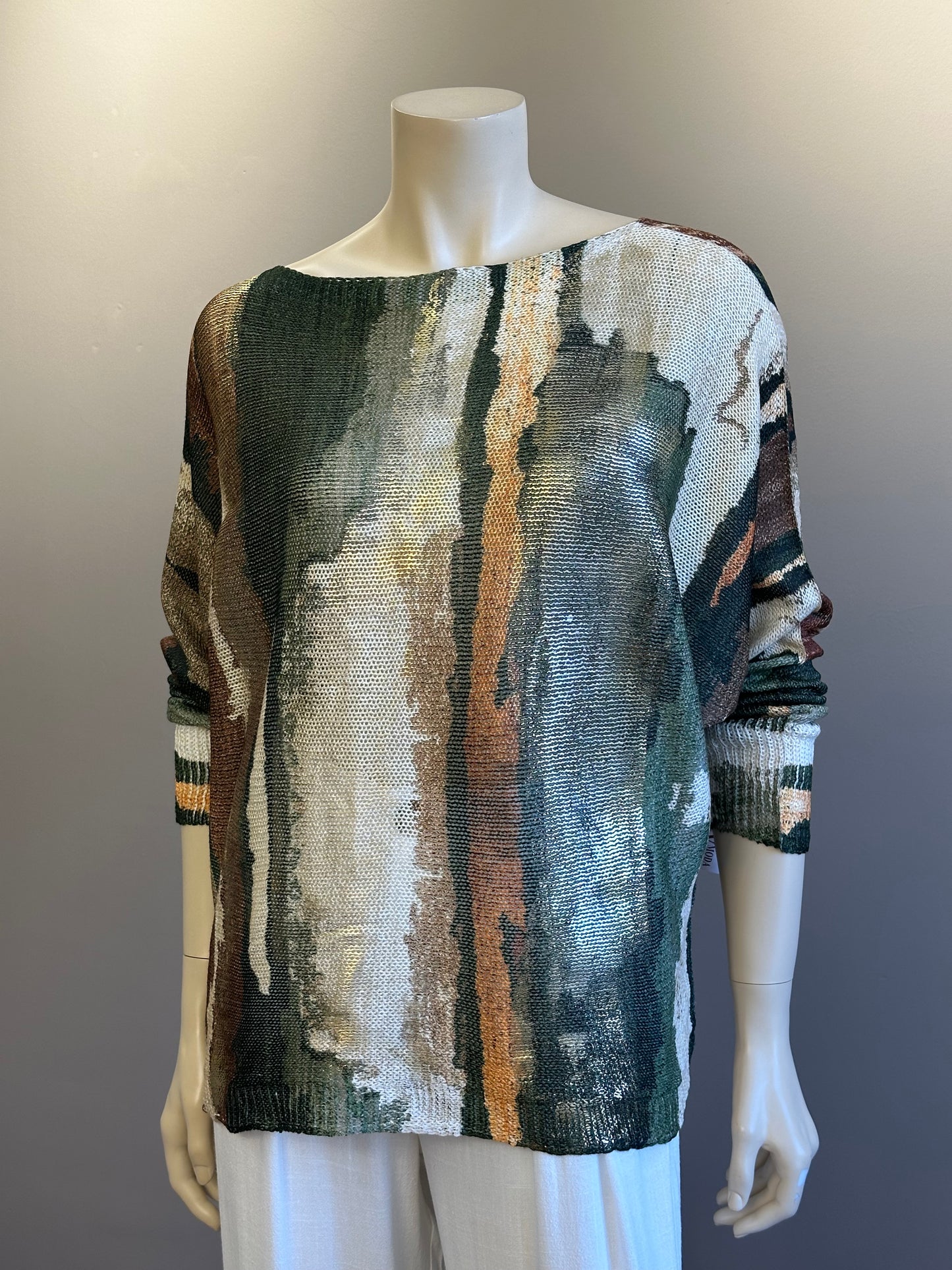 Sweater Hilo Italiano Verde Mix