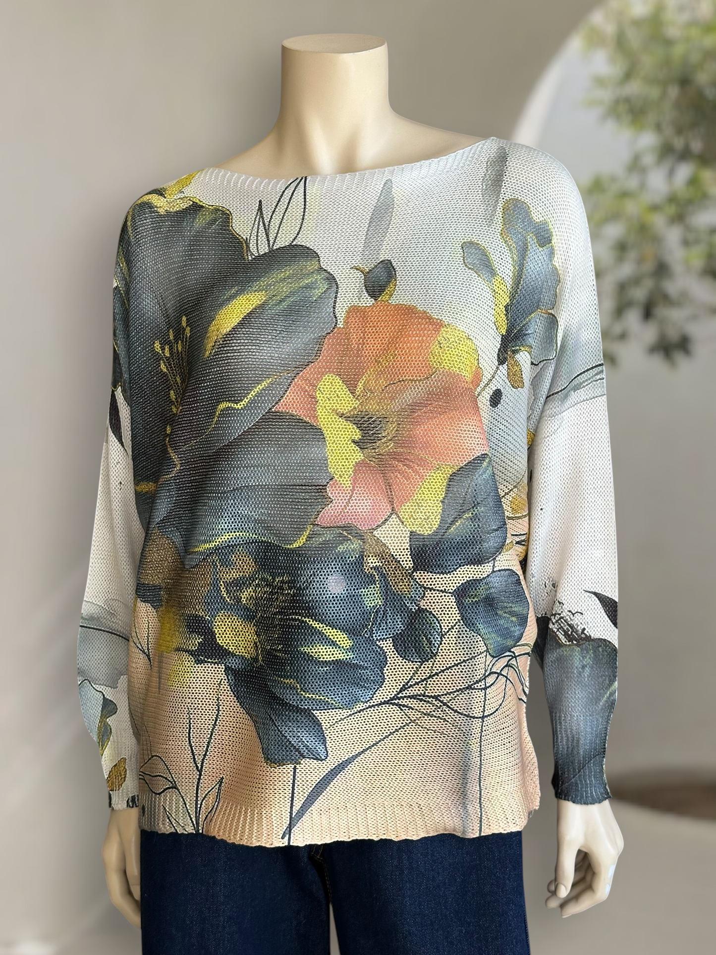 Sweater Italiano Estampado Flor