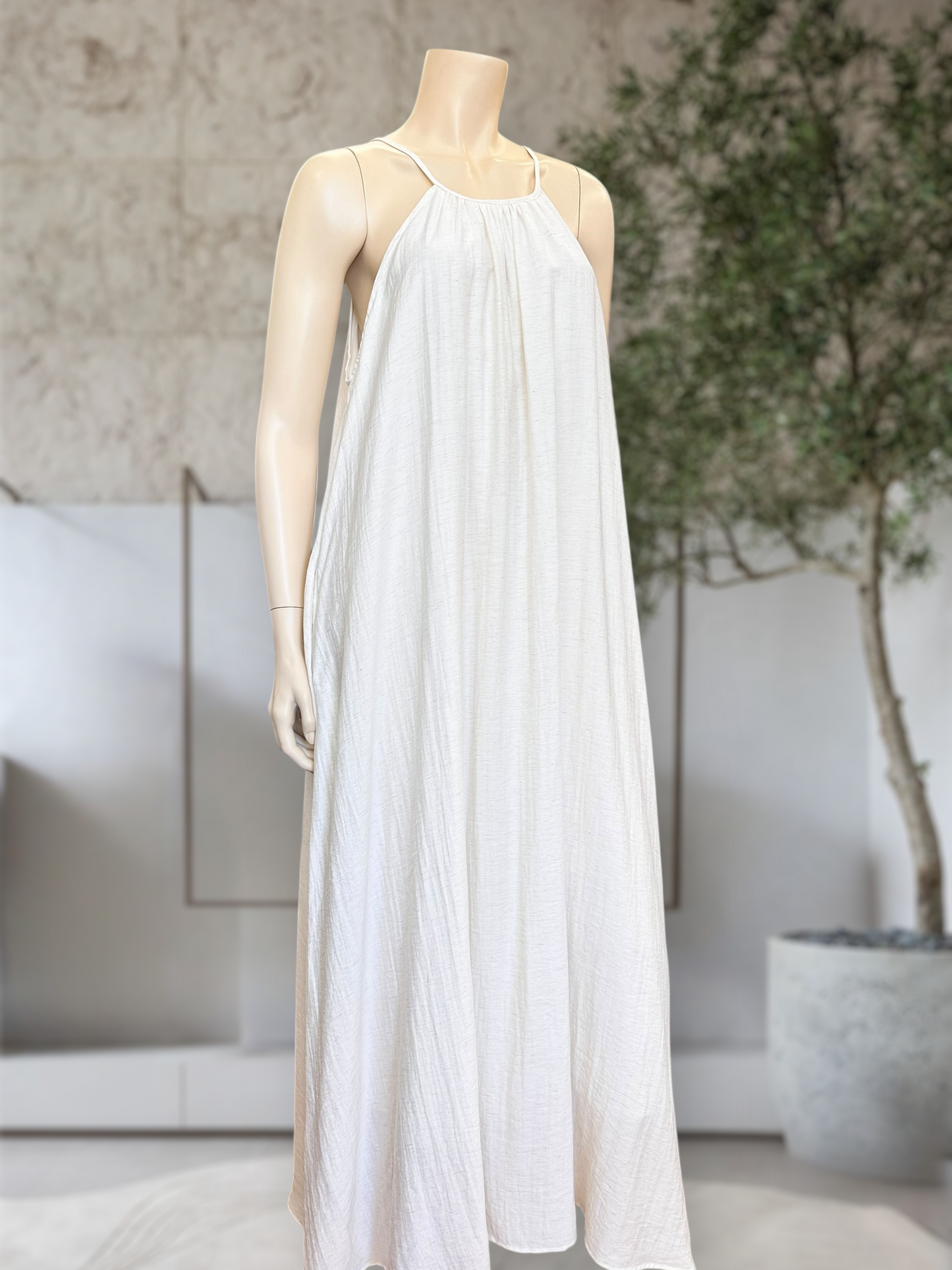 Vestido Aura Lino Crudo