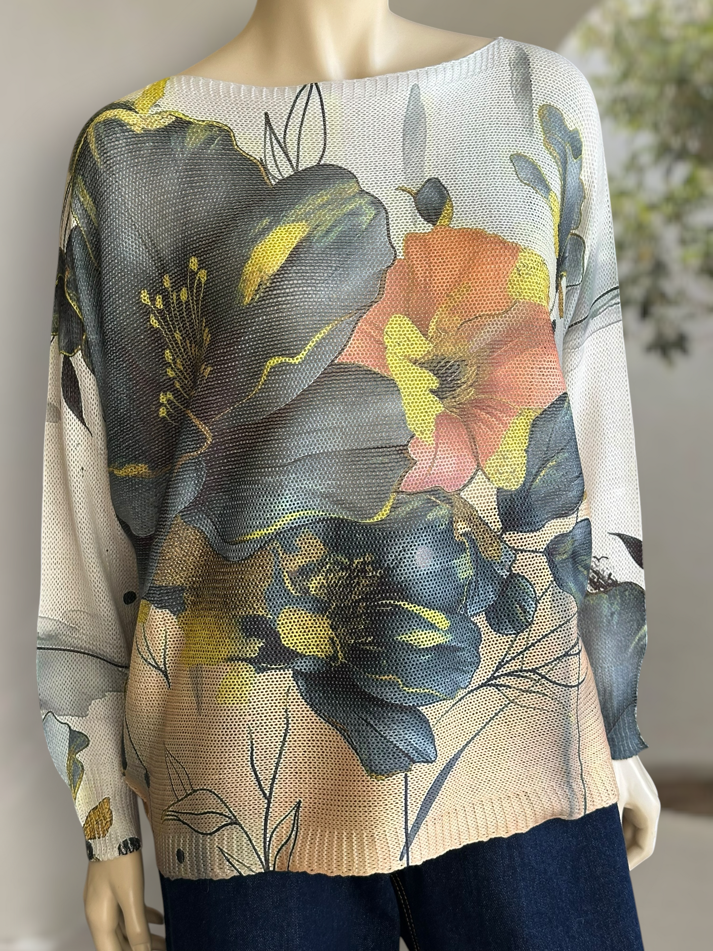 Sweater Italiano Estampado Flor