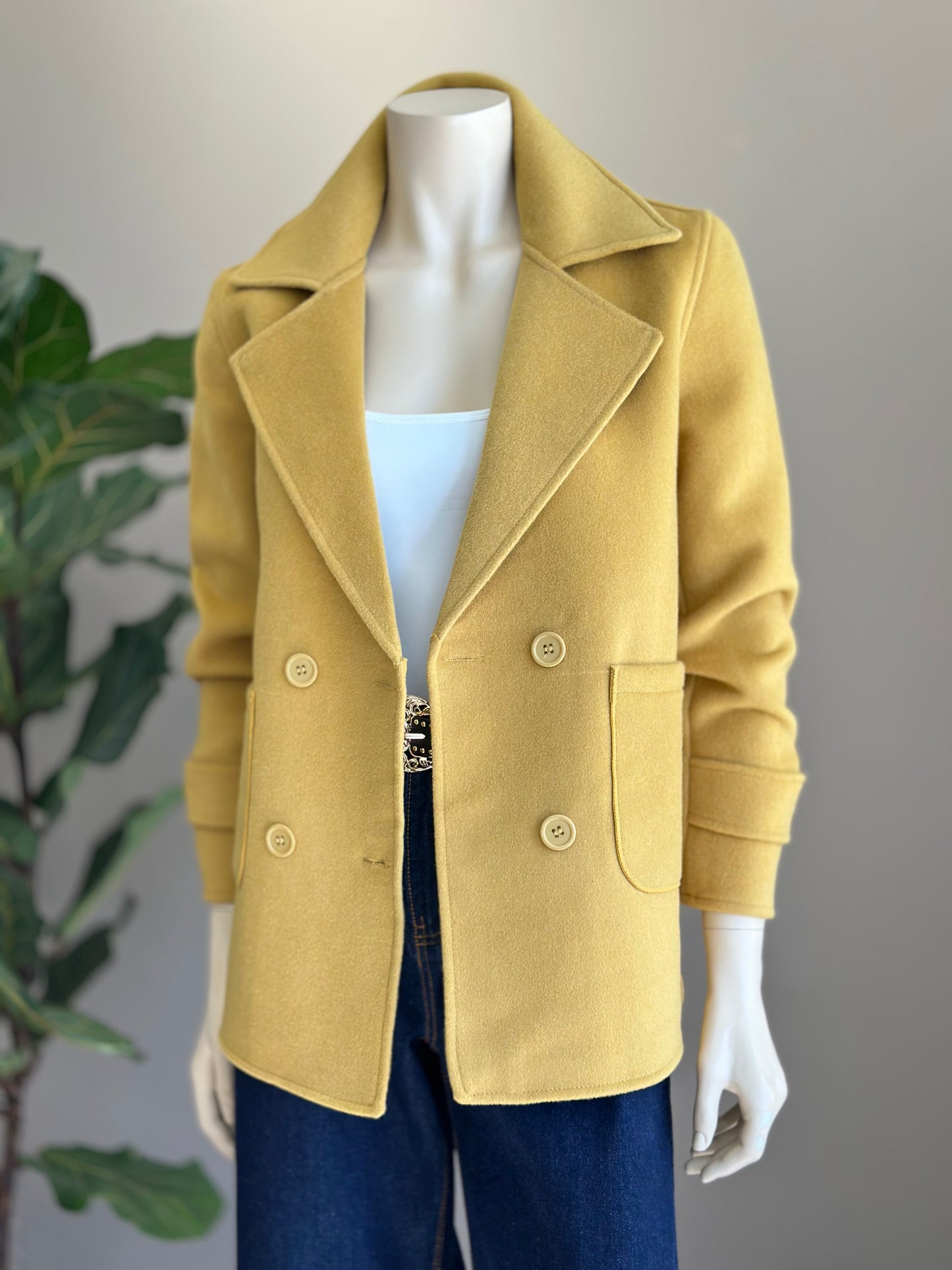 Blazer Cachemira 100% Lana Mostaza