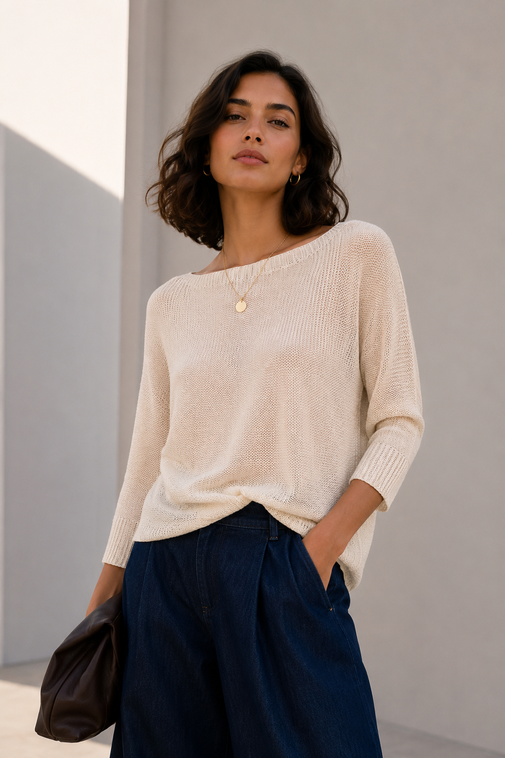 Sweater Hilo Lurex Beige