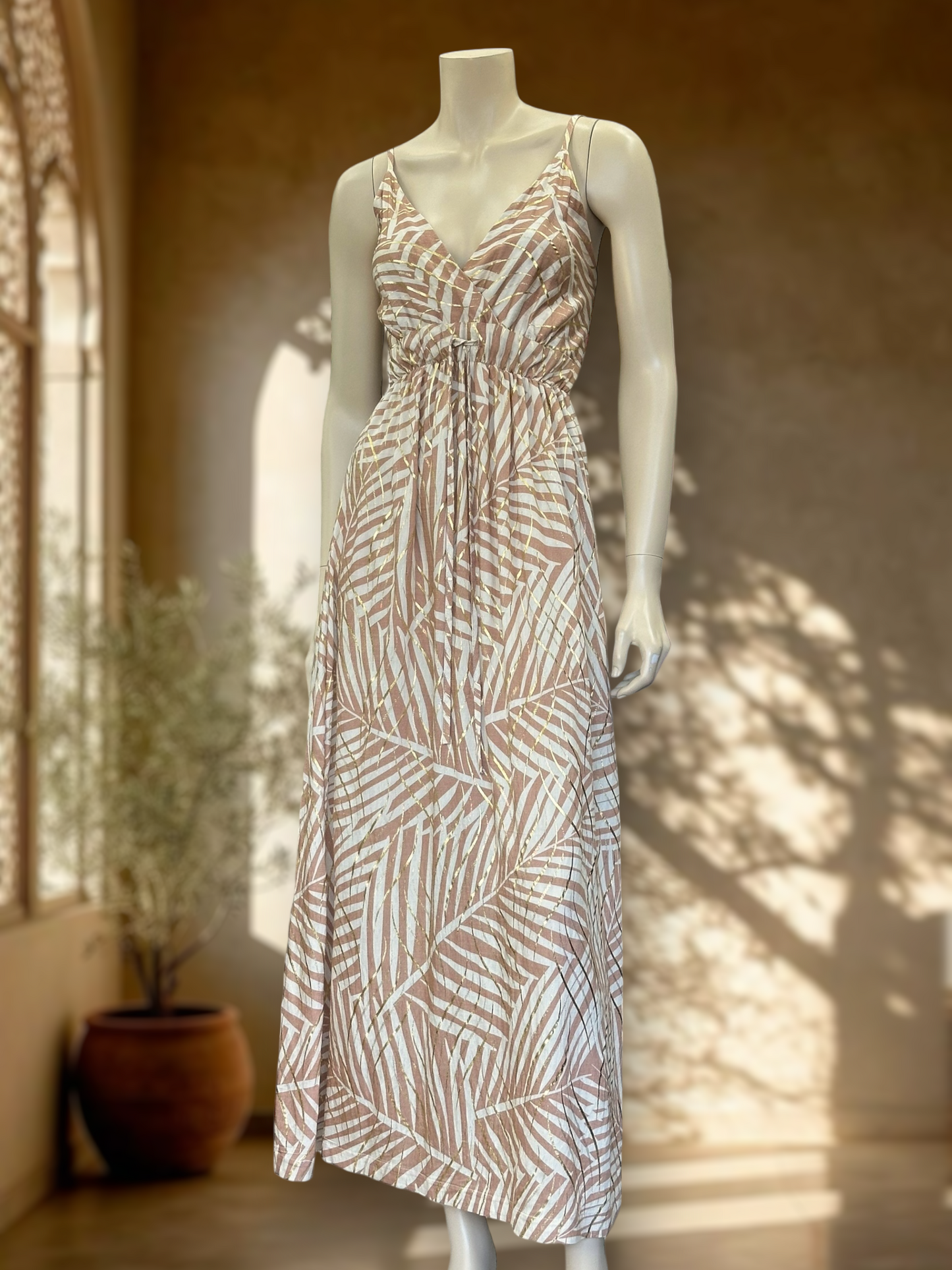 Vestido Tropic Gold Rosa