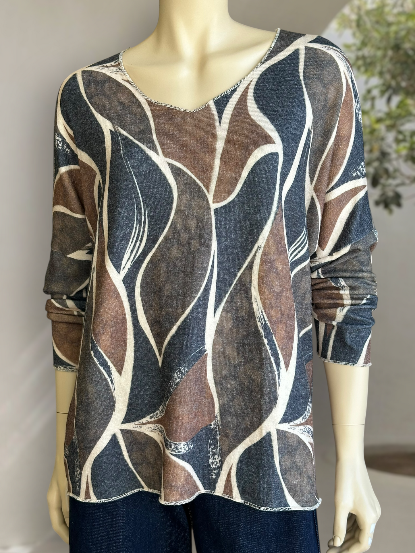 Sweater Verona Light Print Tostado