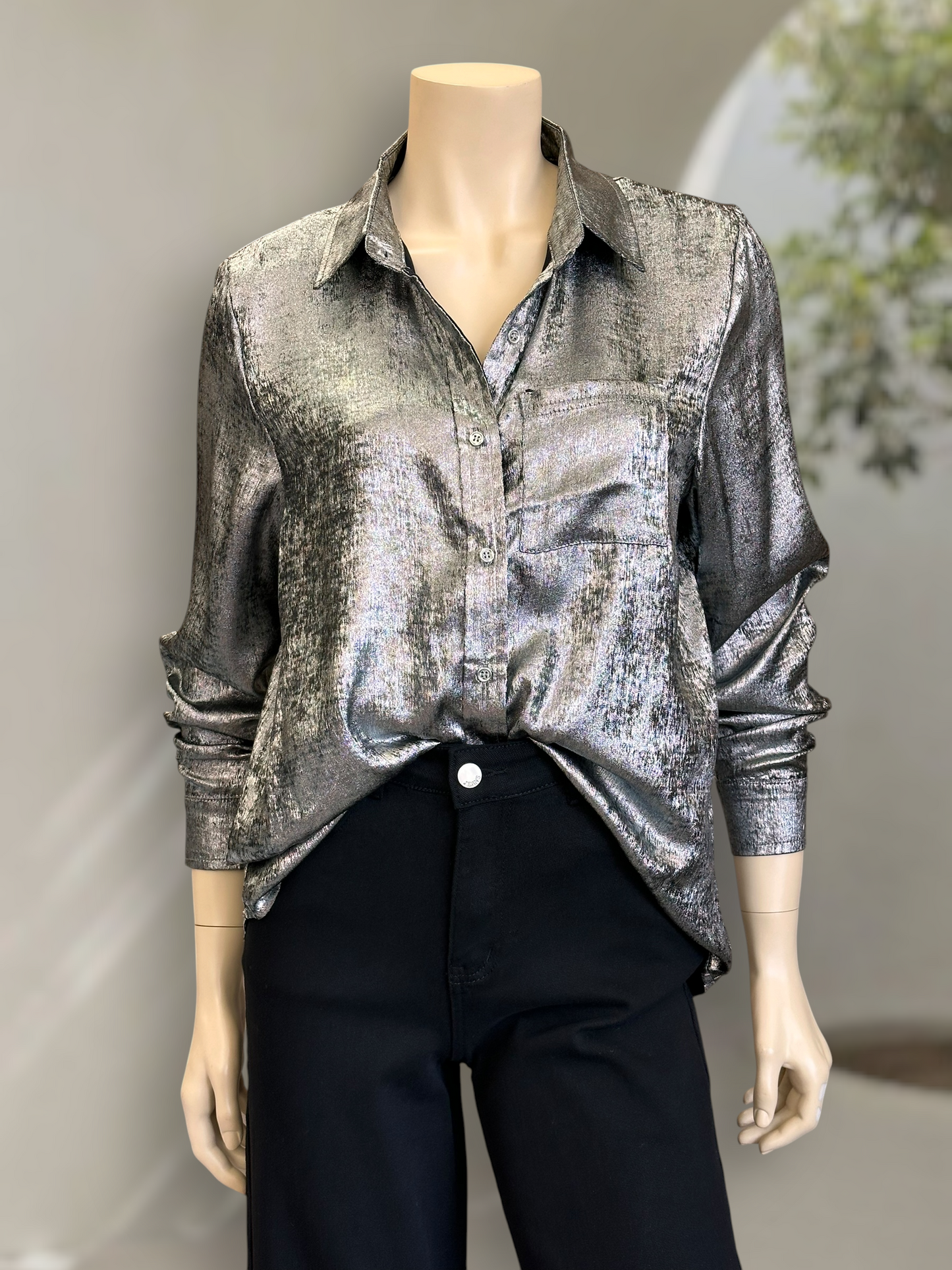 Blusa Metalizada Acero