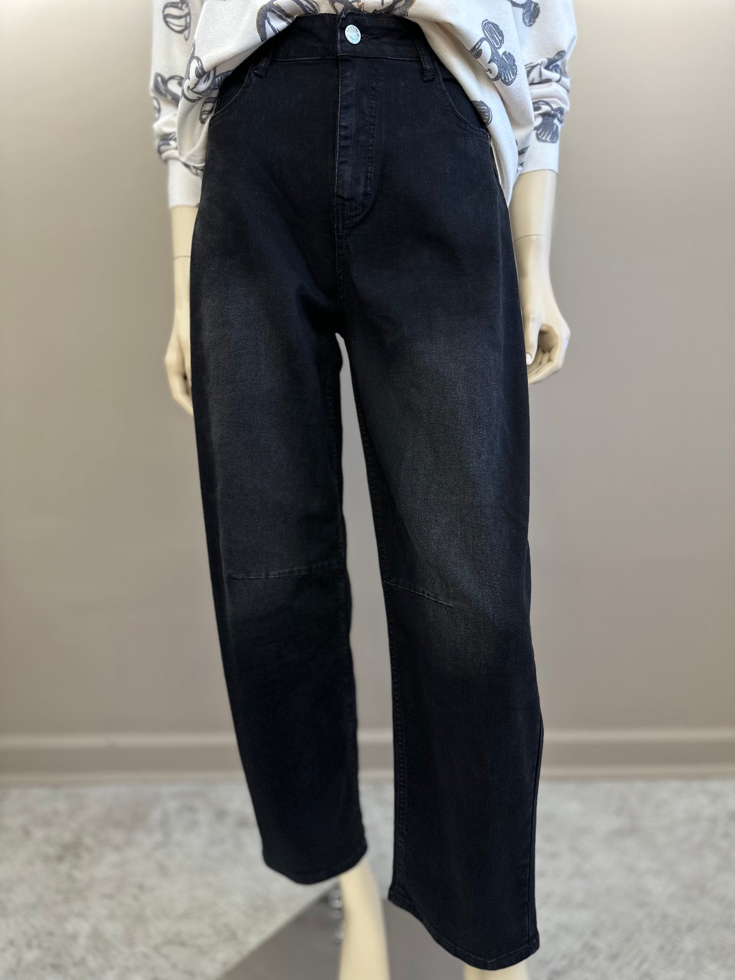 Jeans Baggy Fit Negro - Diseño Italiano