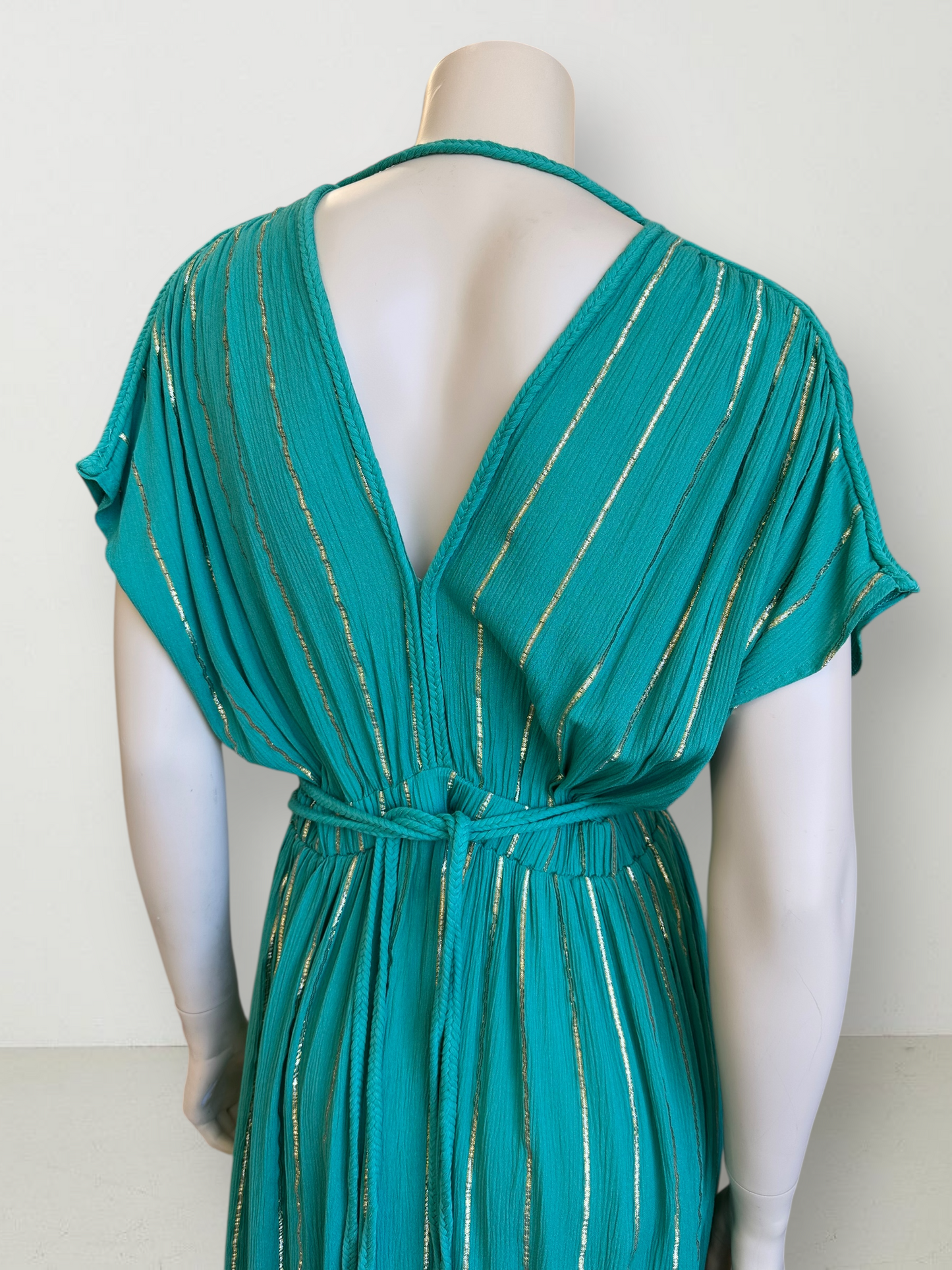 Vestido Viscosa Lurex Verde