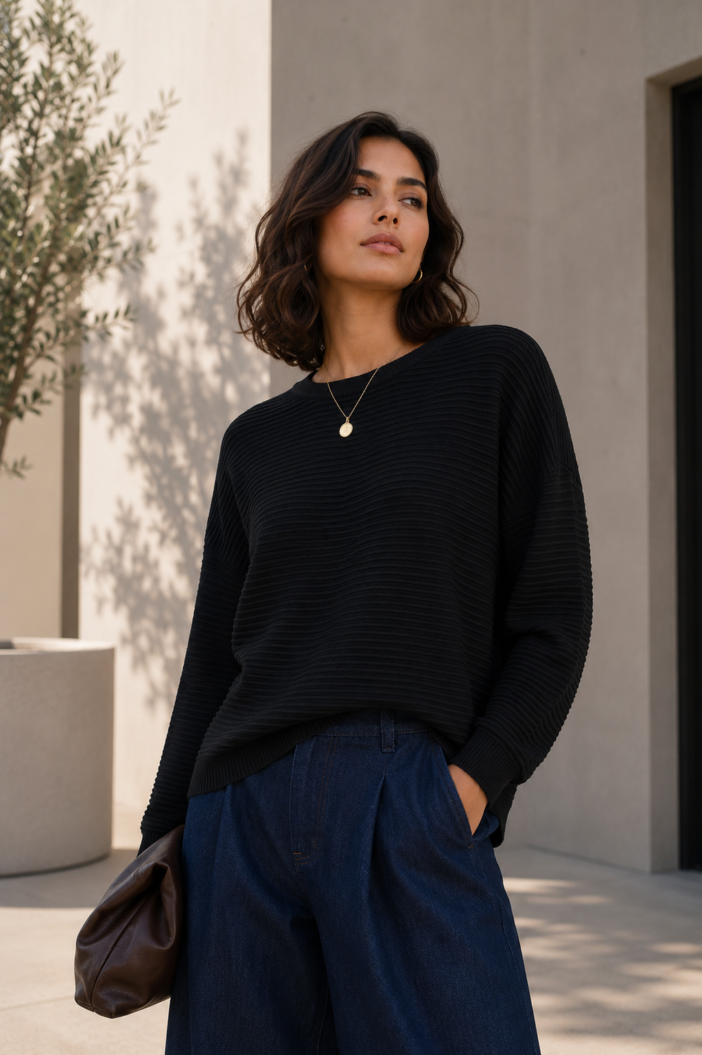 Sweater Canalé Negro