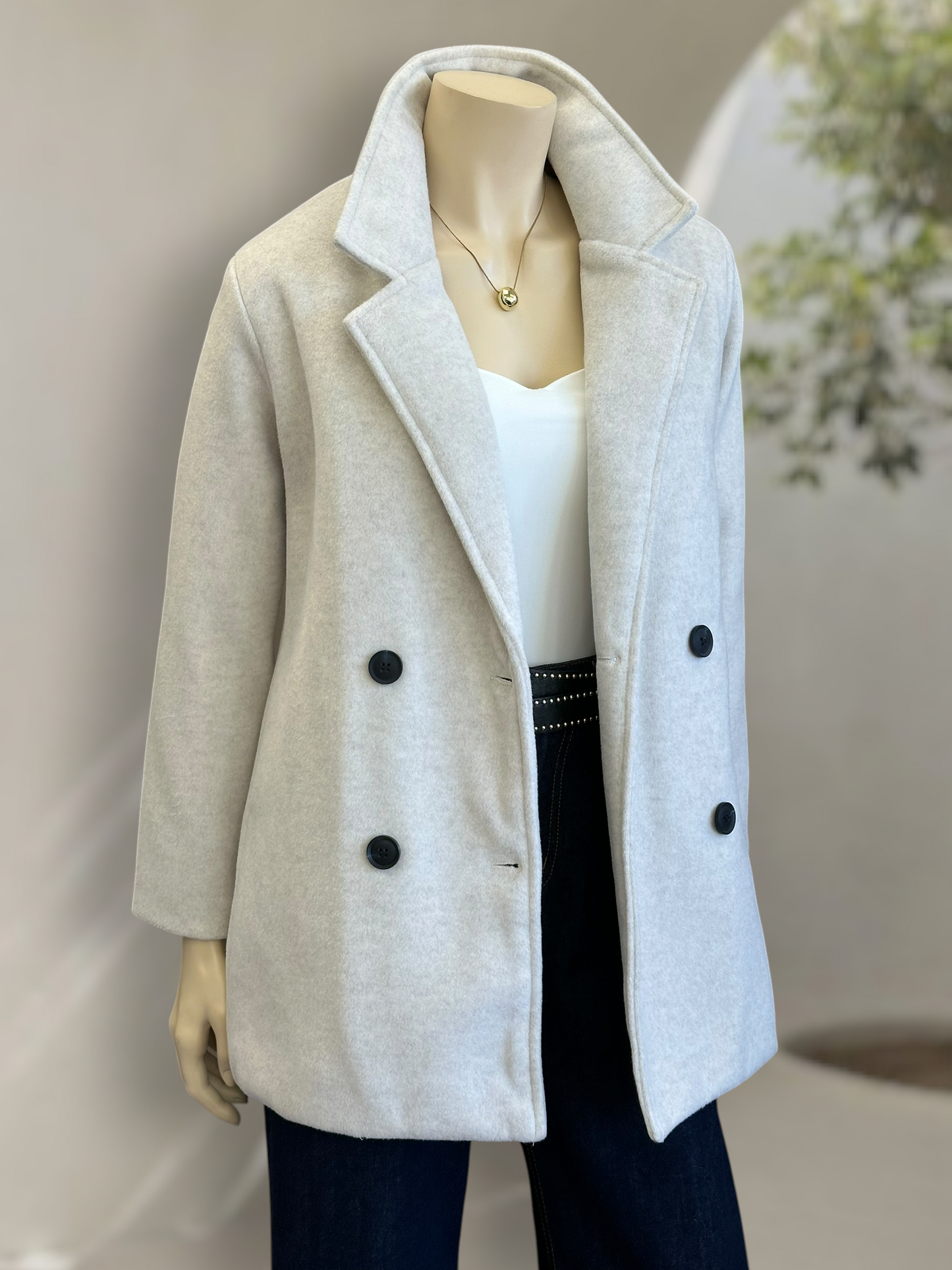 Abrigo Interior Acolchado Gris