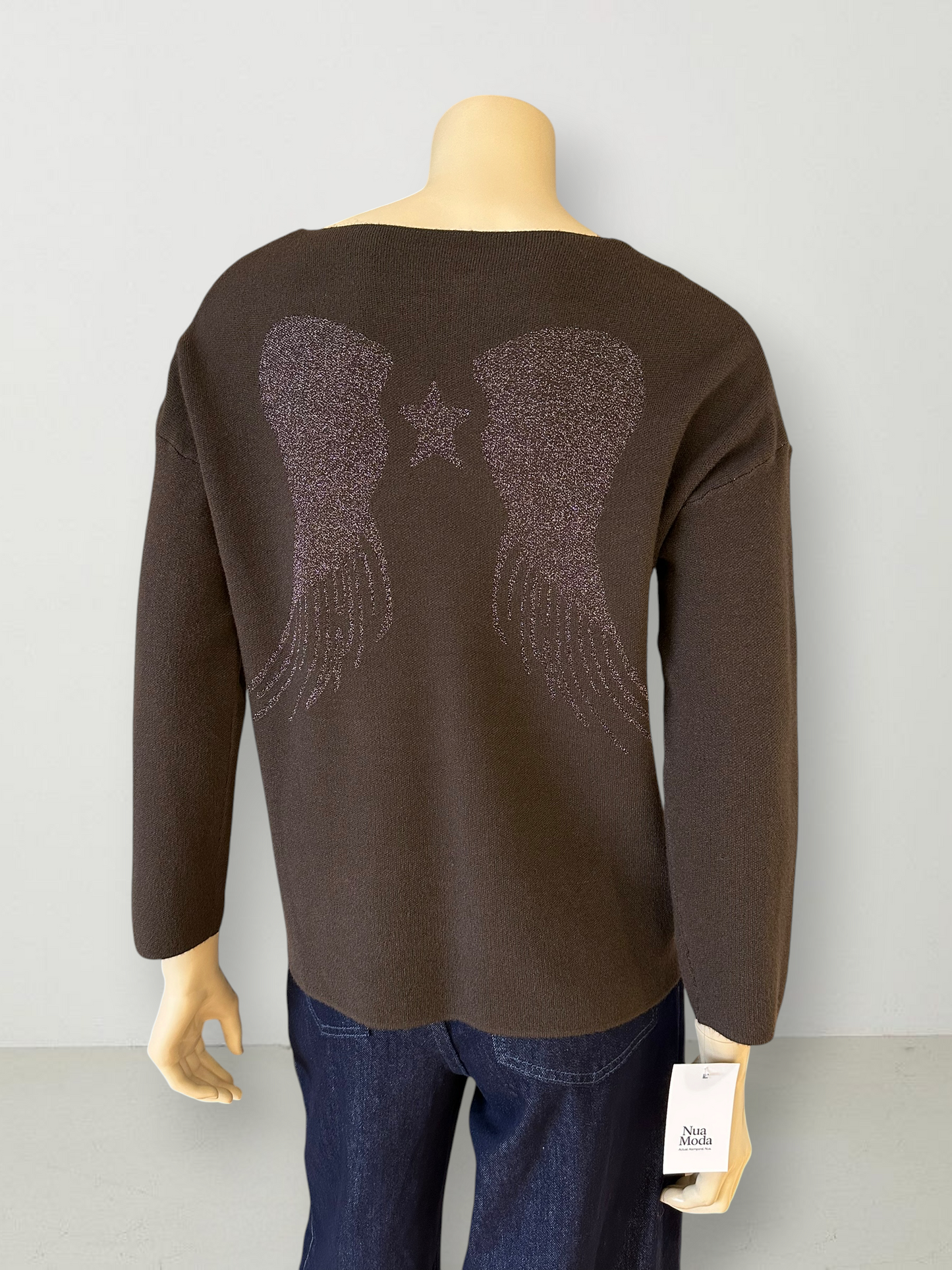 Sweater Alas Lurex Café
