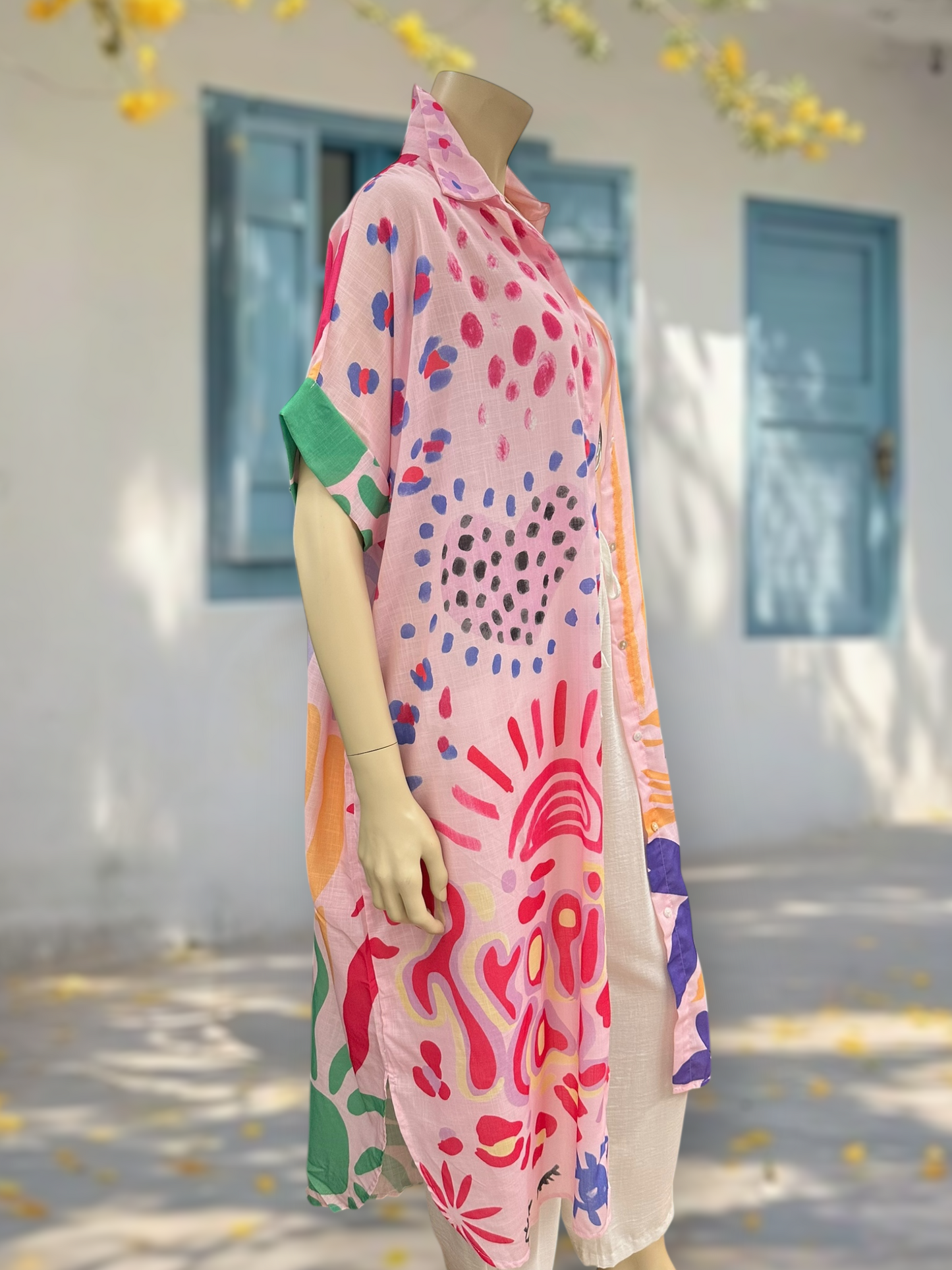 Vestido Tapado Oversize Rosa