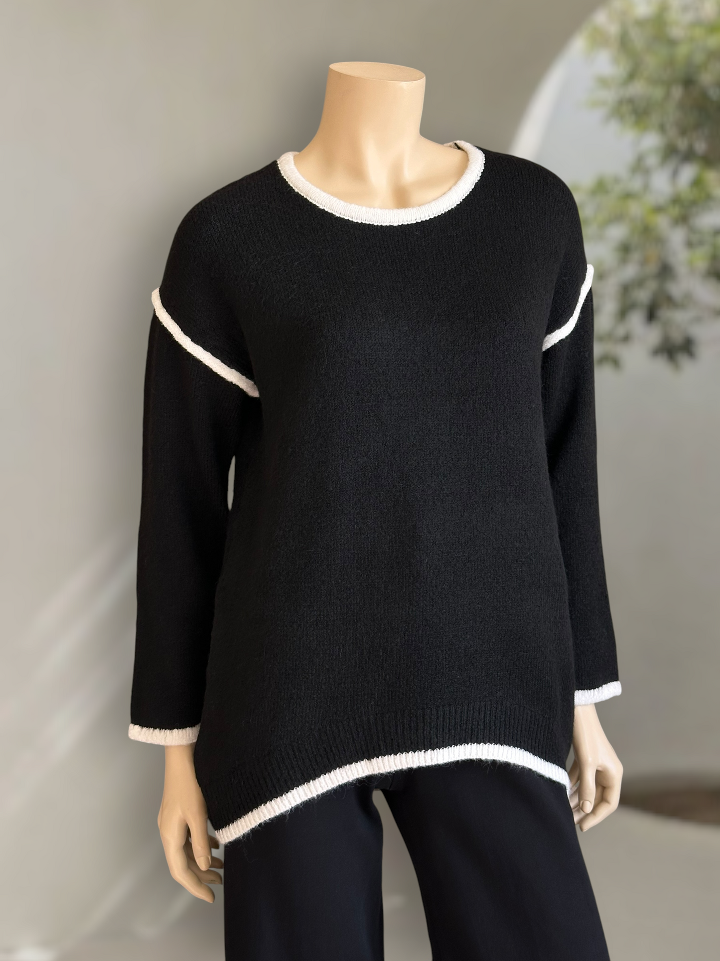 Sweater Soft Edge Negro
