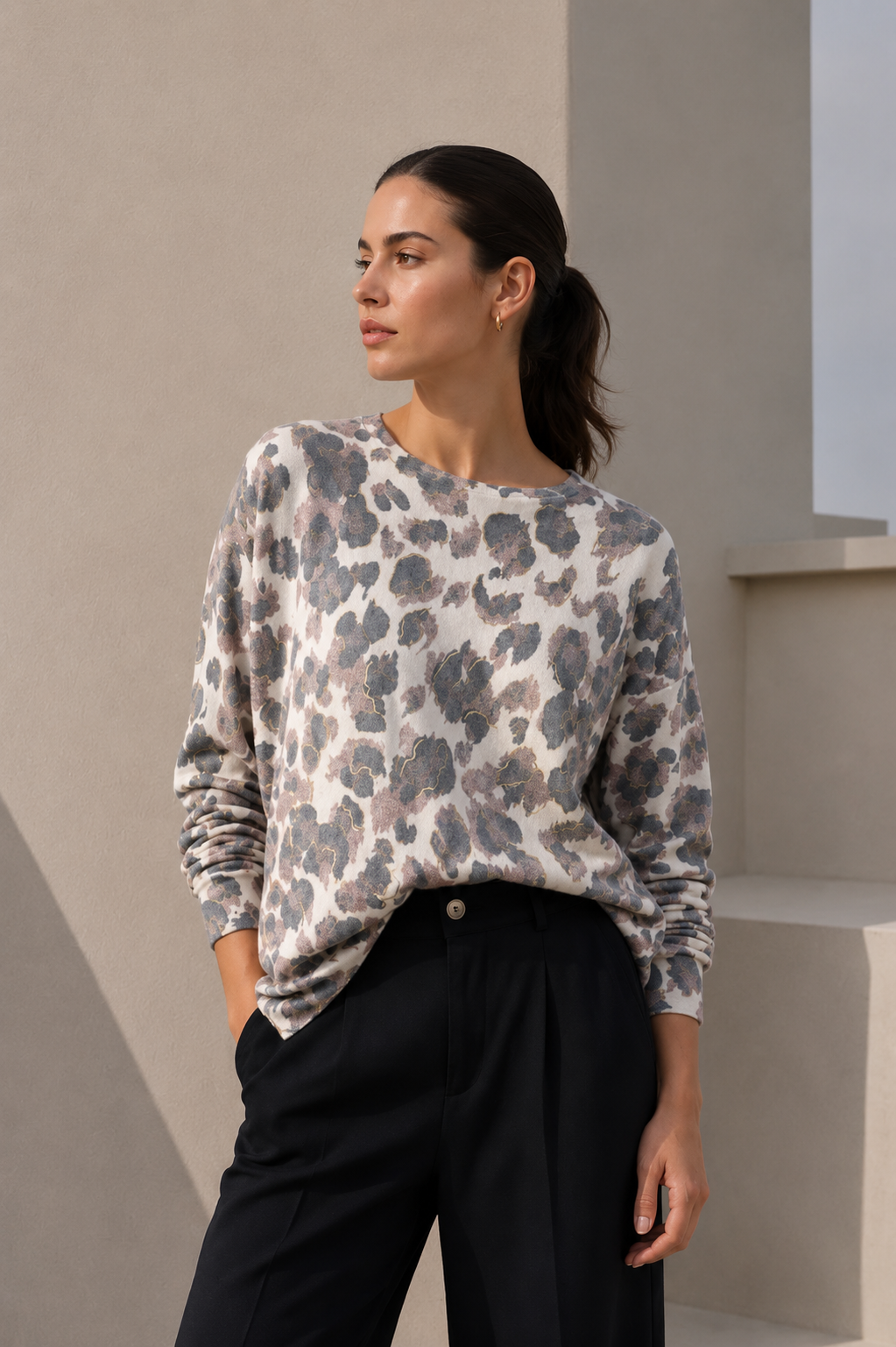 Sweater Leopard Glow Tostado