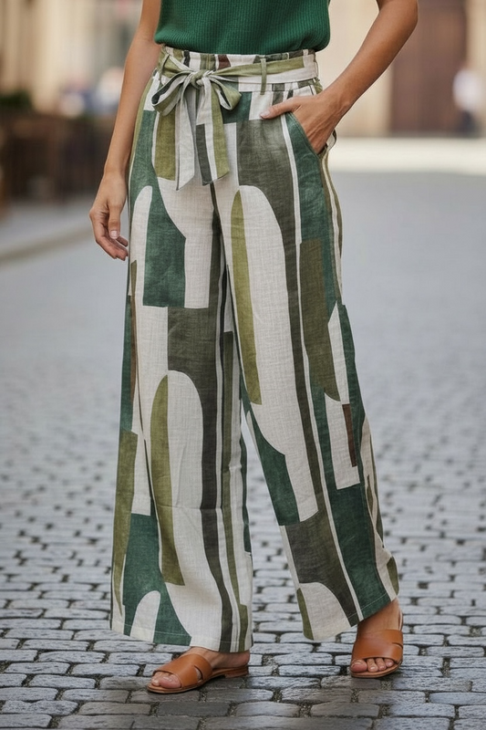 Pantalón Look Lino Verde