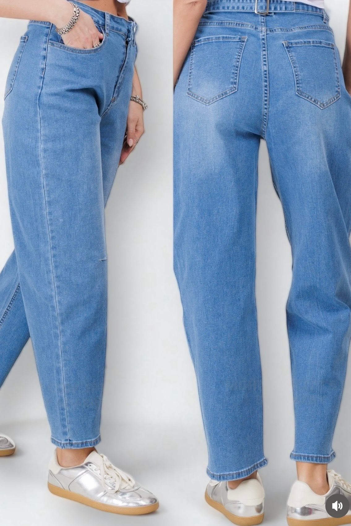 Jeans Baggy Fit Celeste - Diseño Italiano