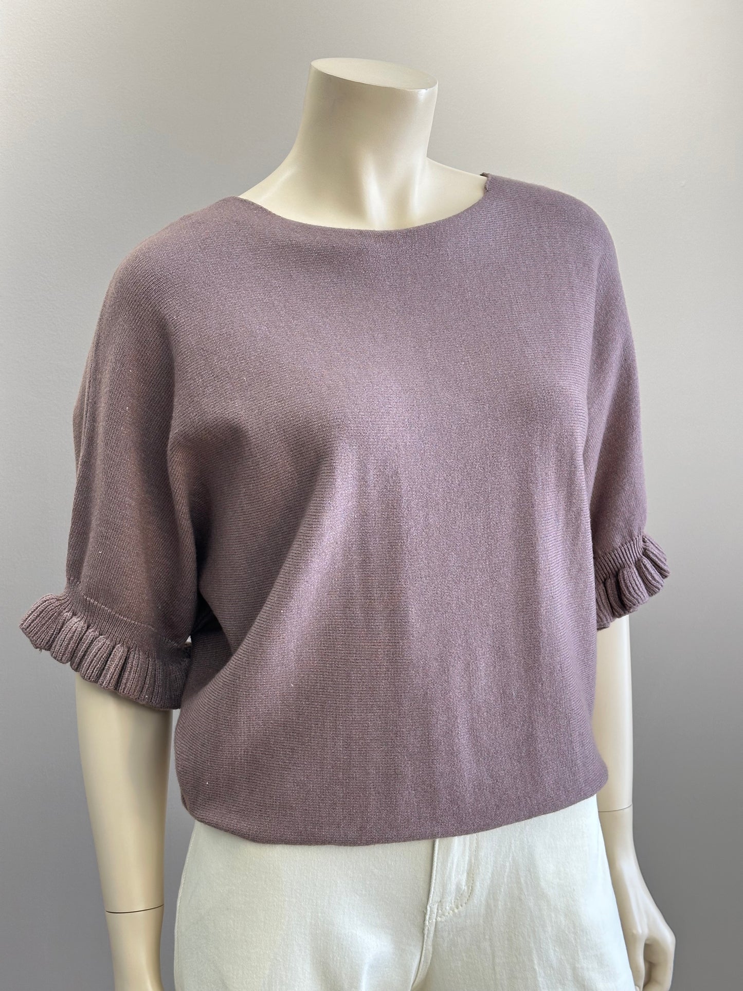 Sweater Volantes Soft Touch Moka