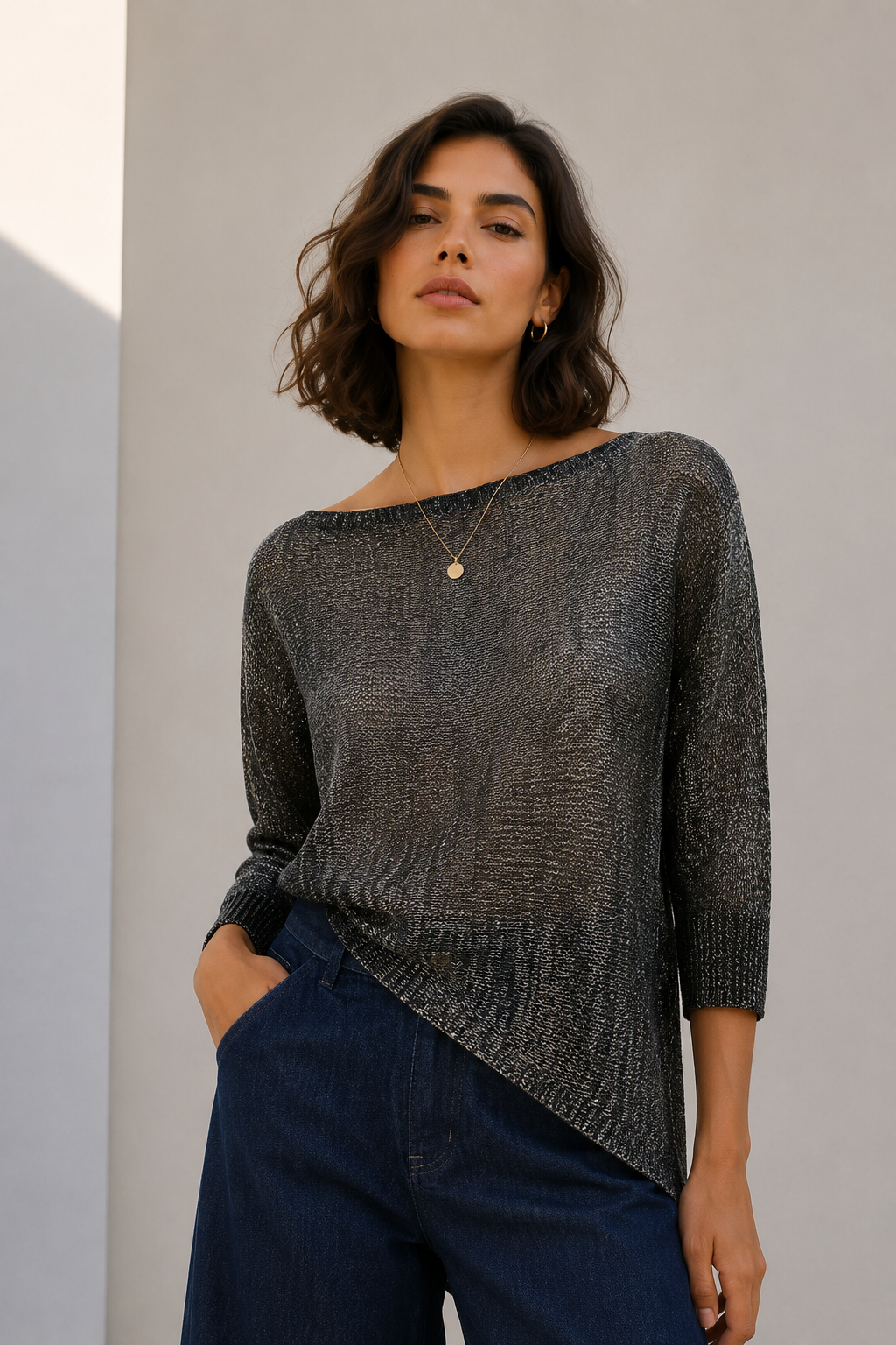 Sweater Hilo Lurex Negro