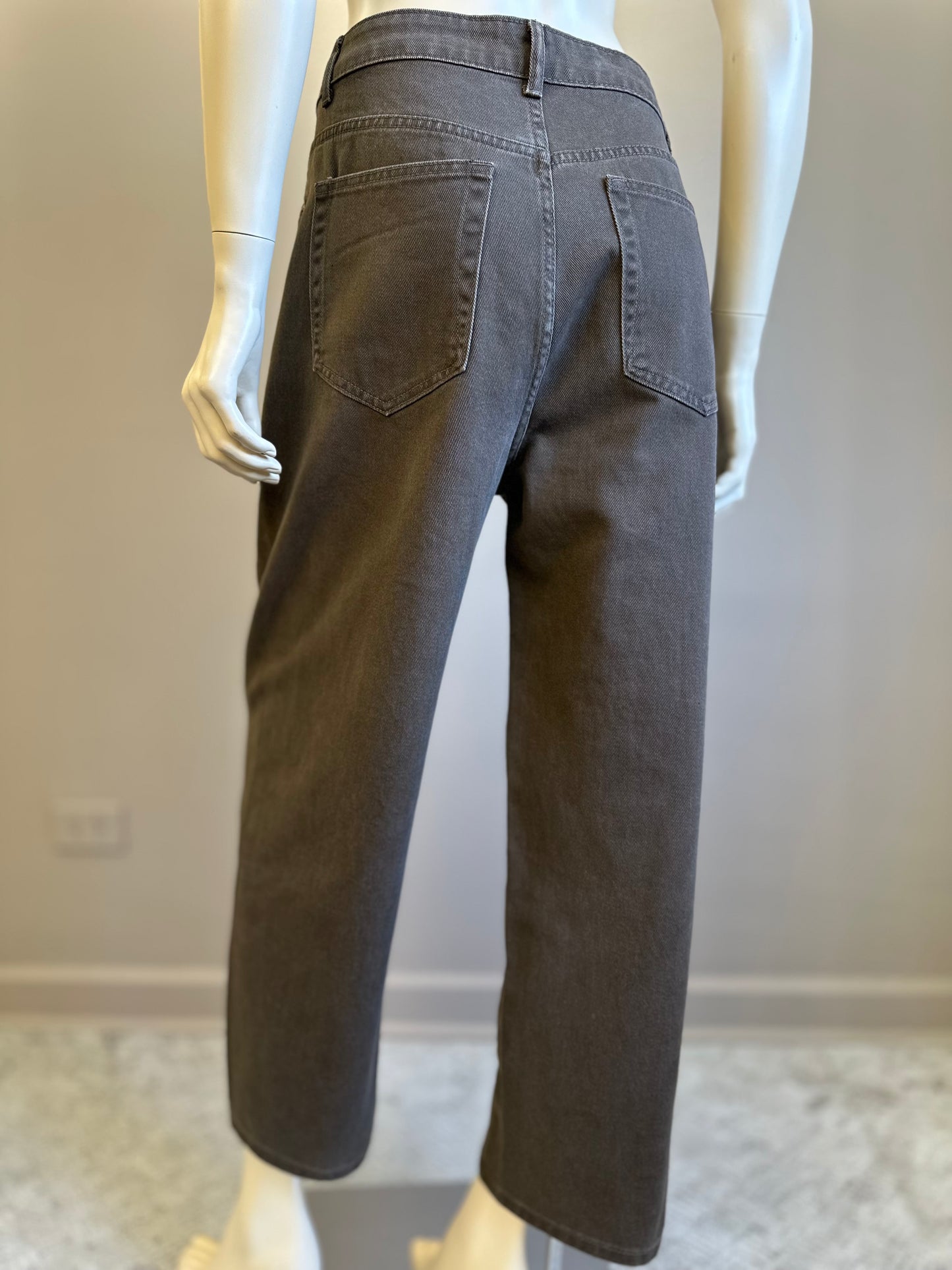 Jeans Recto Relajado Tiro Alto