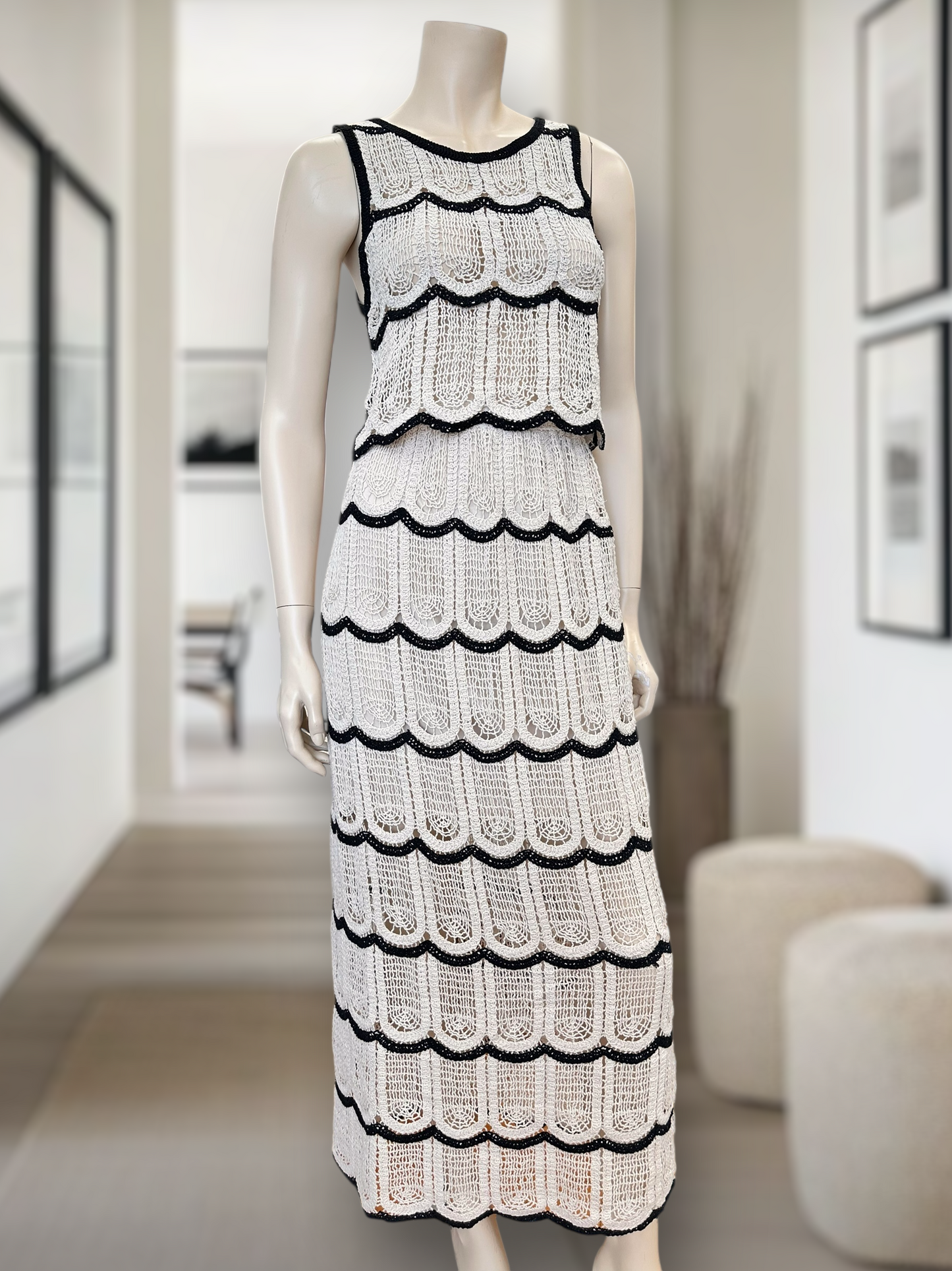 Falda Crochet bicolor