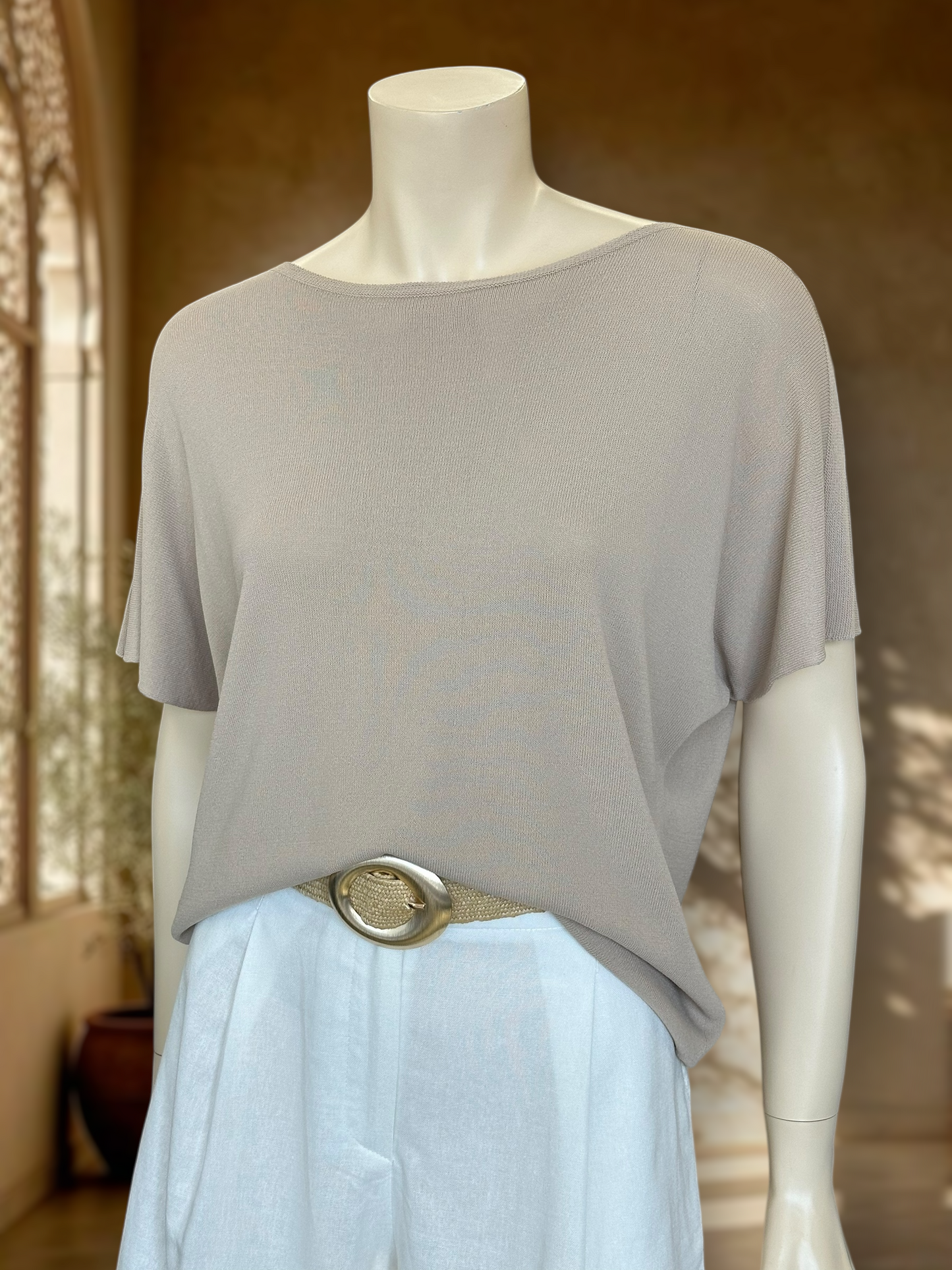 Polera Hilo Italiana Beige