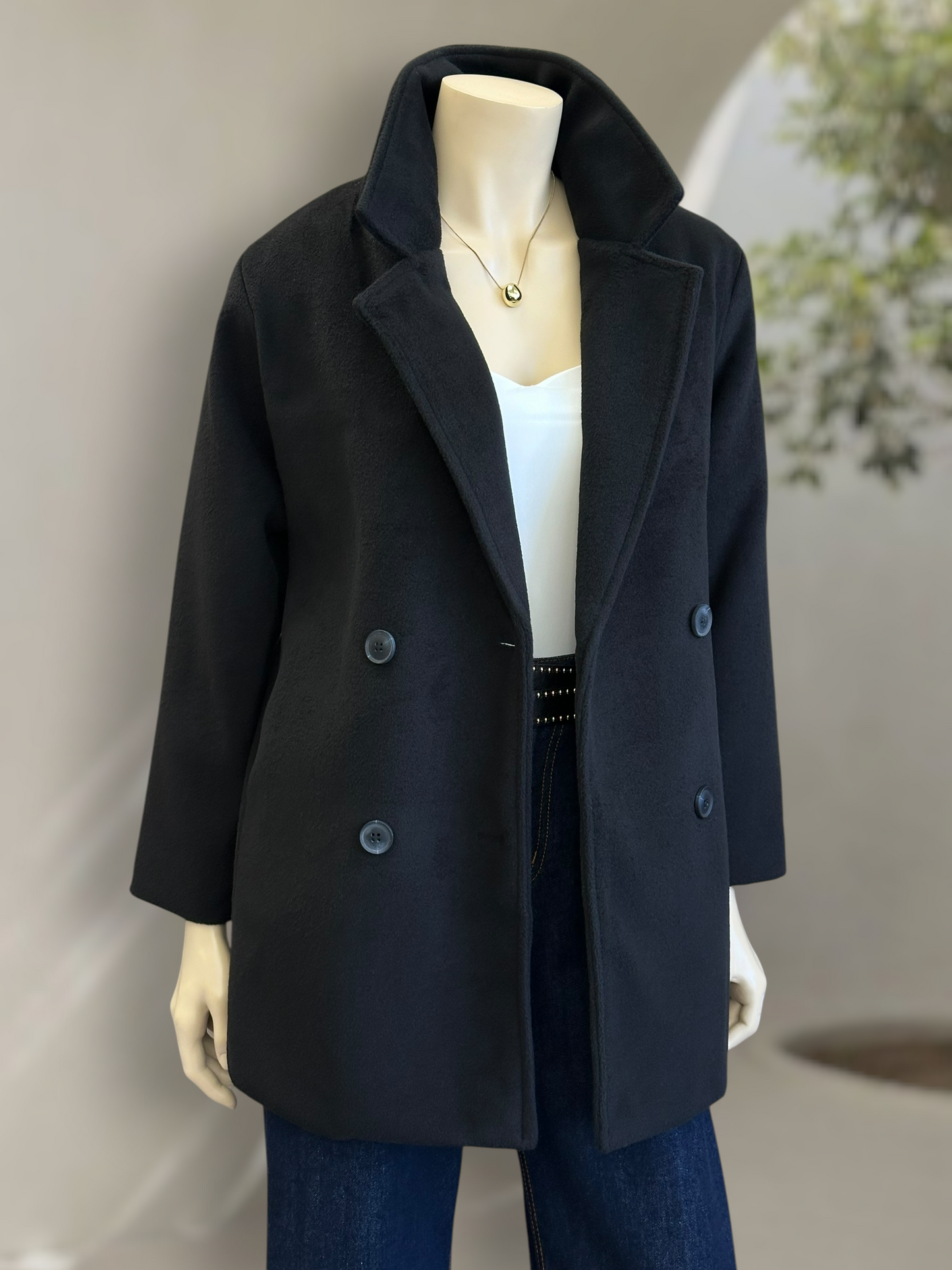 Abrigo Interior Acolchado Negro