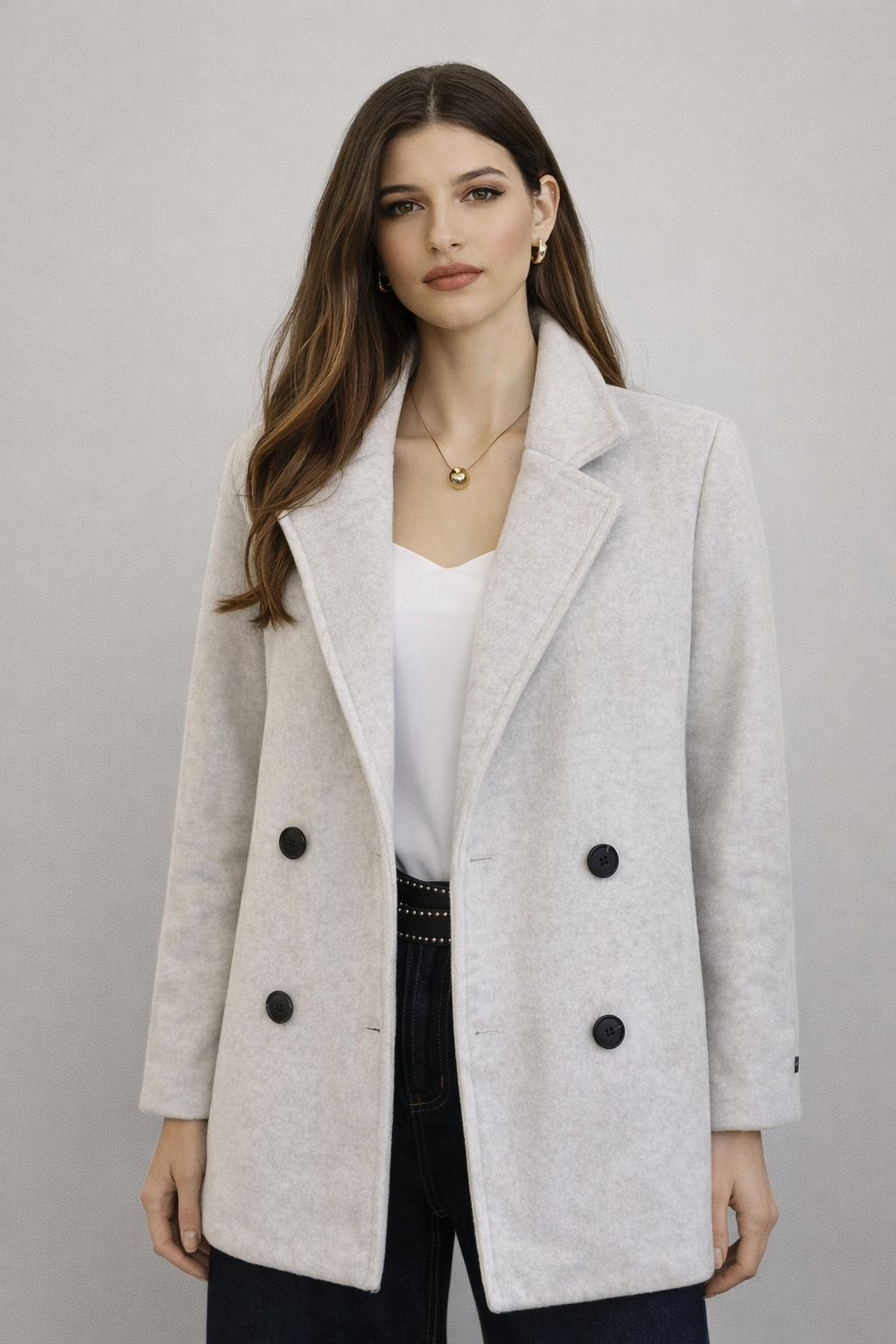 Abrigo Interior Acolchado Gris