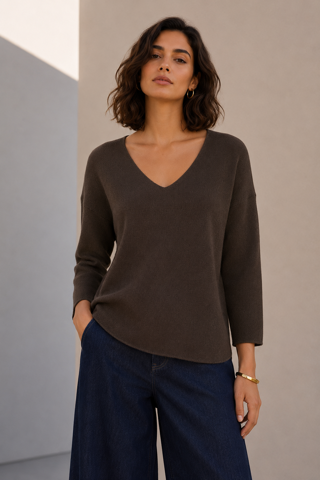 Sweater Alas Lurex Café