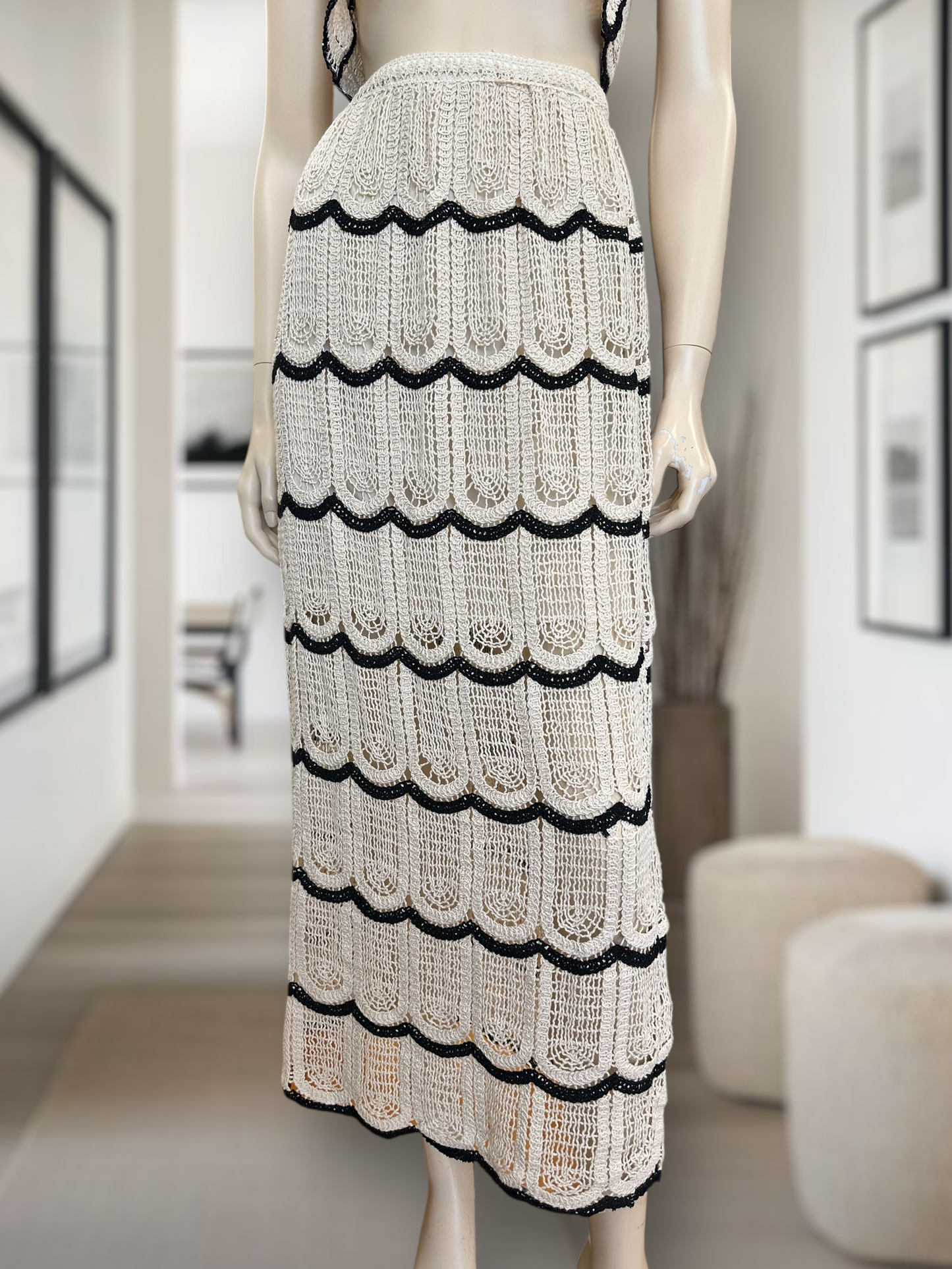 Falda Crochet bicolor