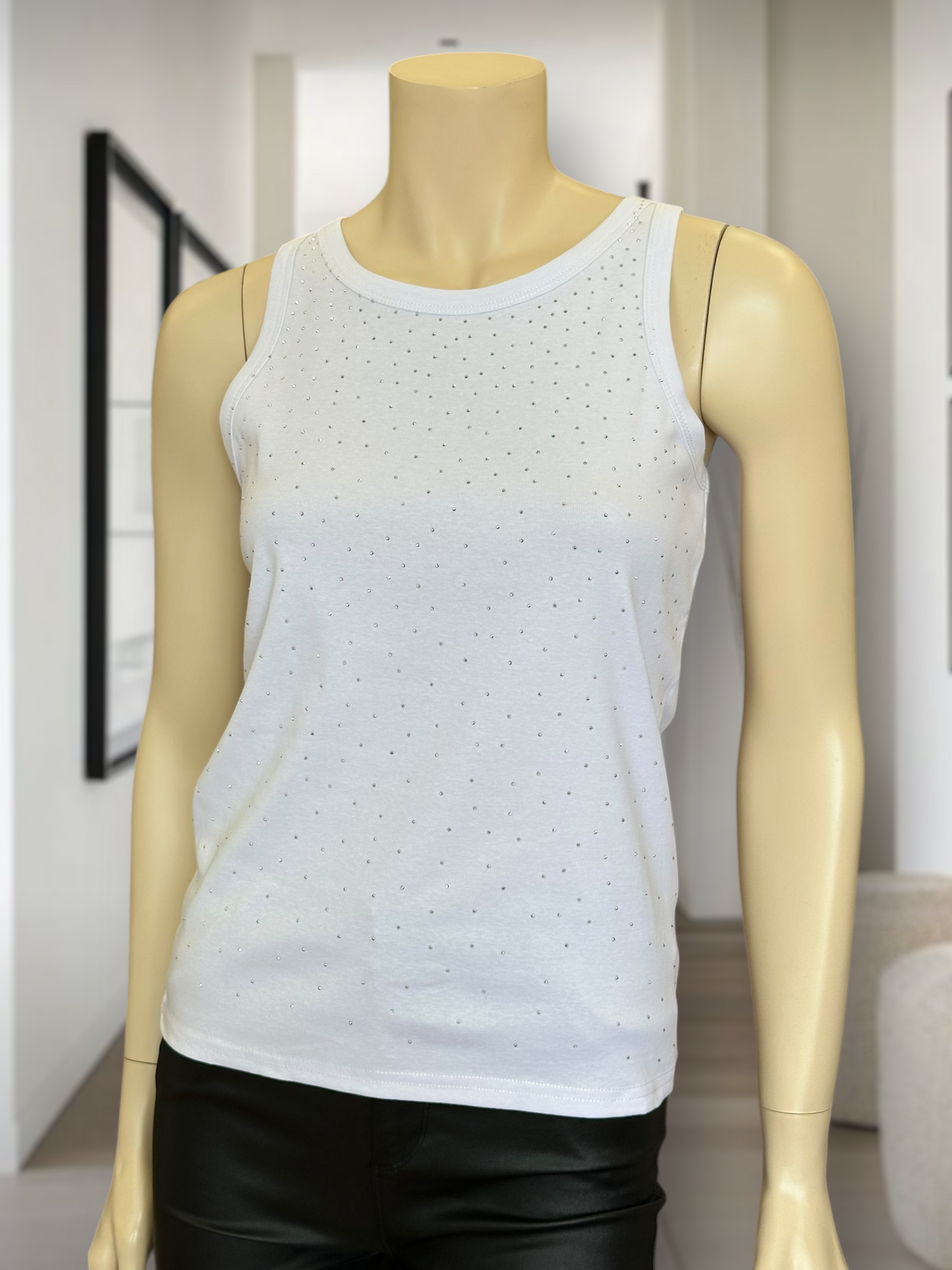 Polera Brillos Italia Blanco