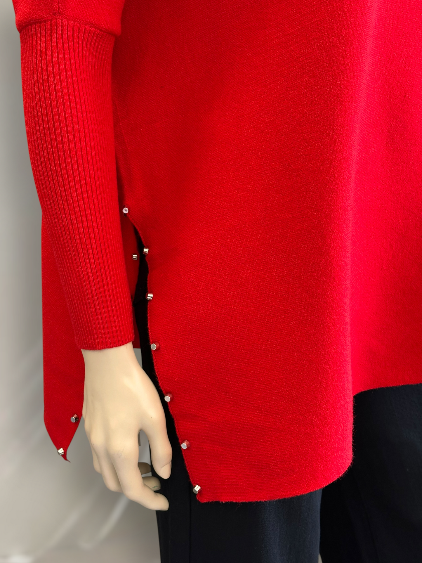 Sweater Poncho Camelia Rojo