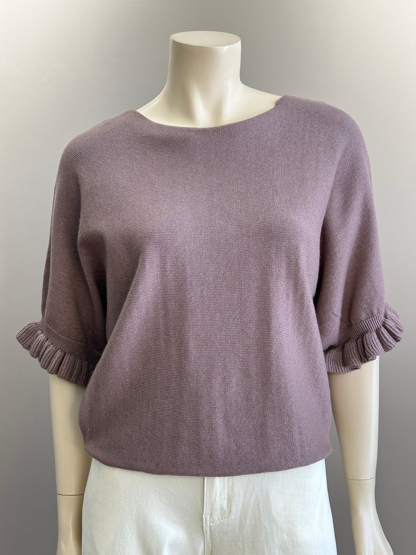 Sweater Volantes Soft Touch Moka