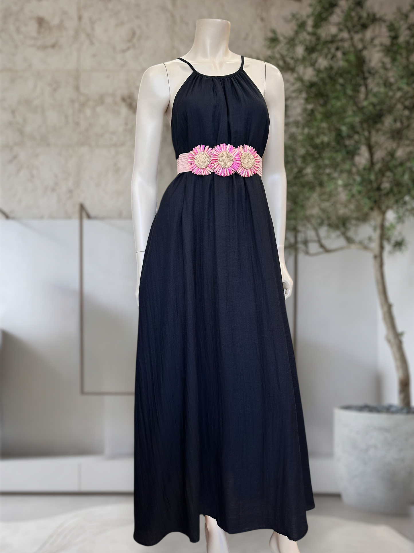 Vestido Aura Lino Negro