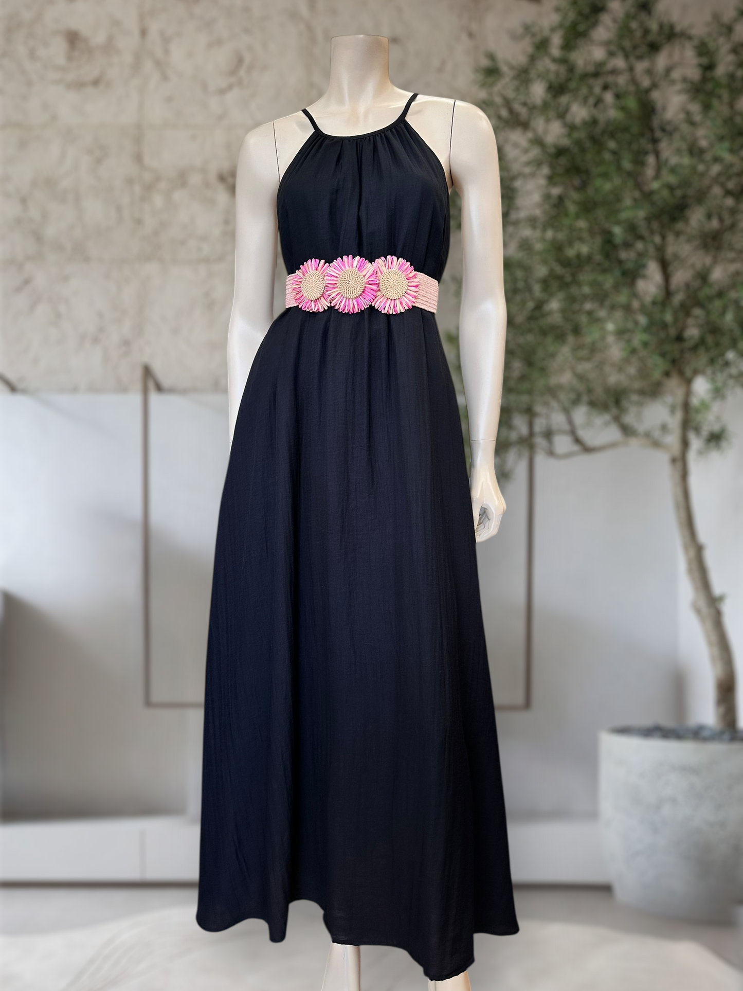 Vestido Aura Lino Negro