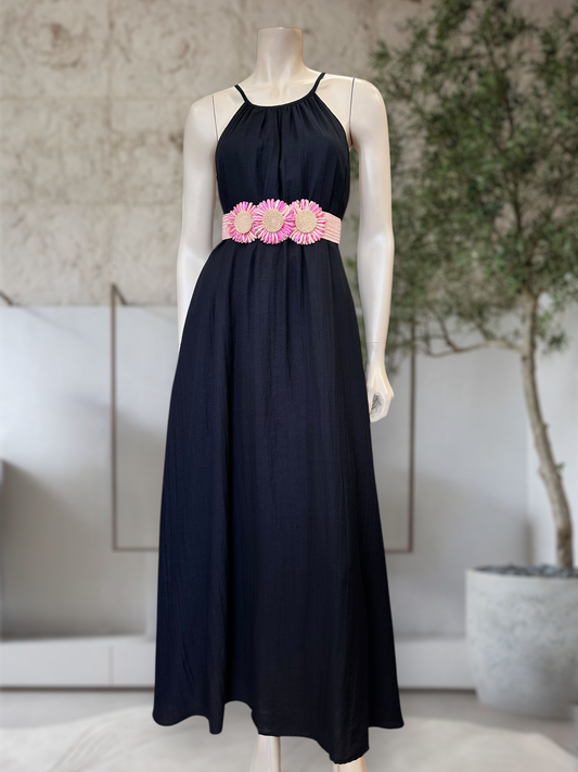 Vestido Aura Lino Negro