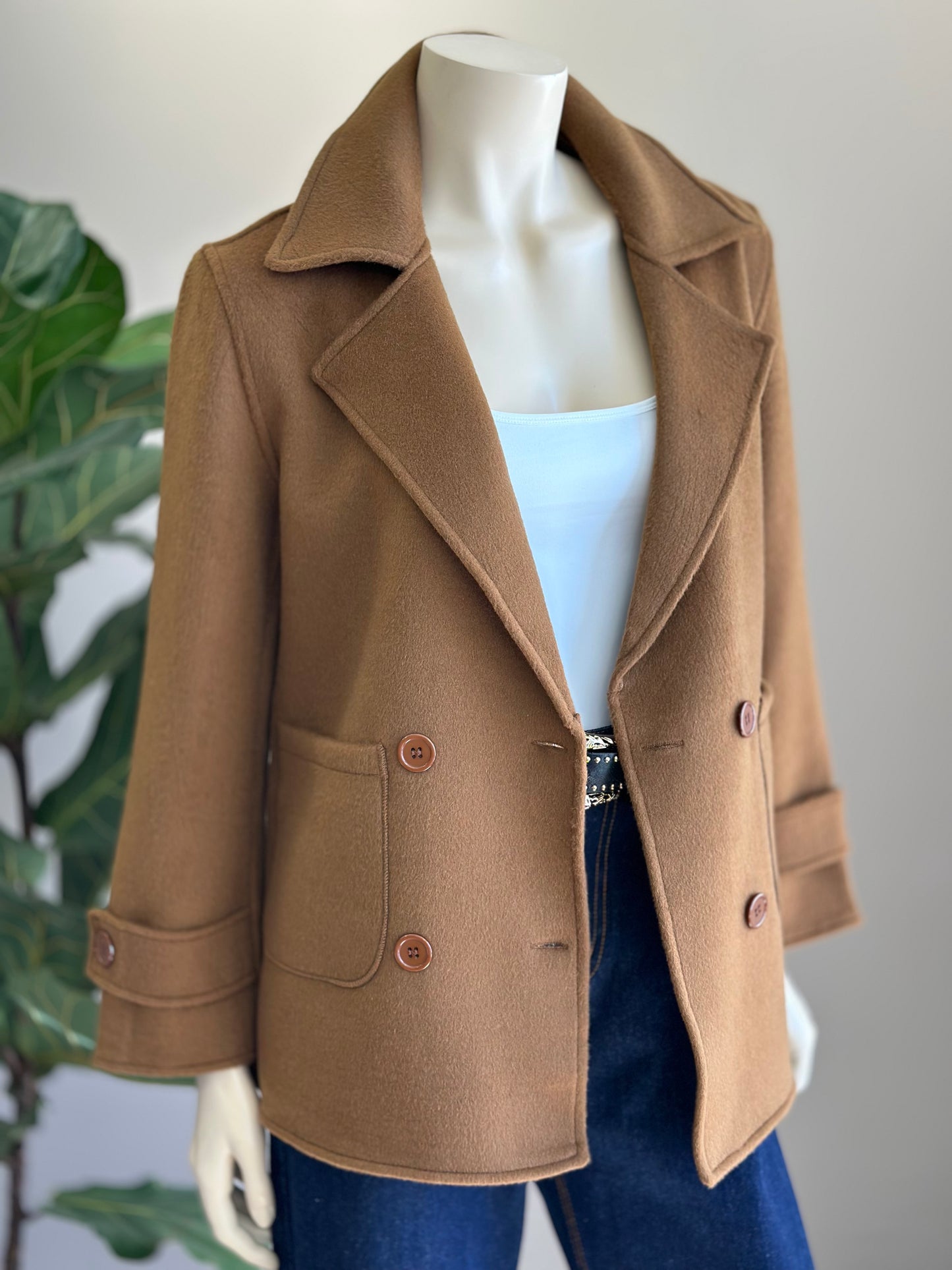 Blazer Cachemira 100% Lana Tostado