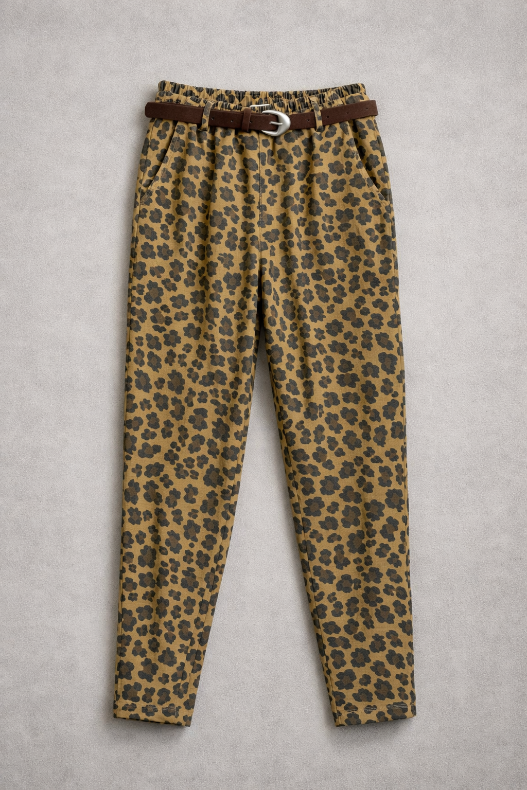 Jogger Animal Print Camel