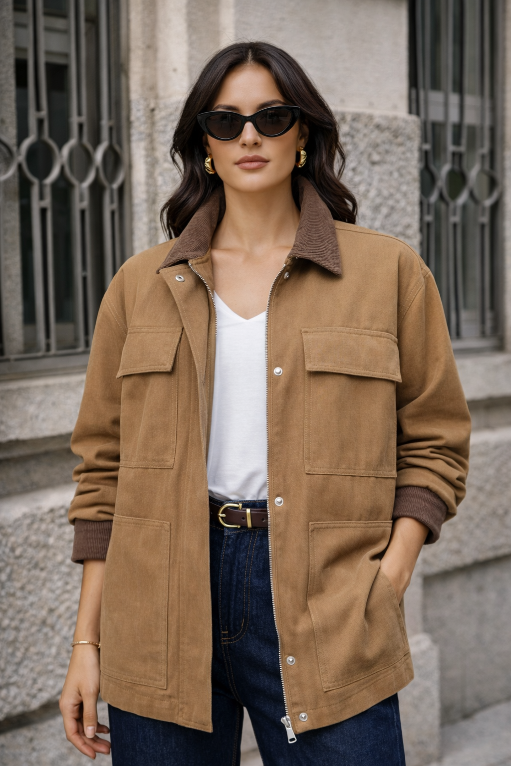 Chaqueta Torino Gabardina Camel