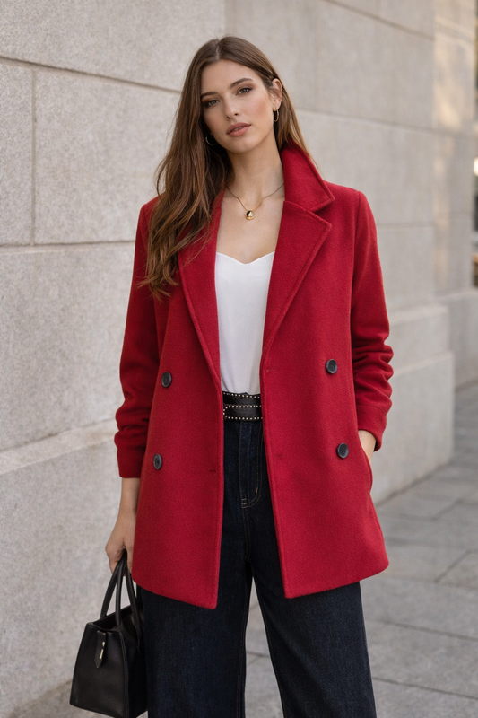 Abrigo Interior Acolchado Rojo