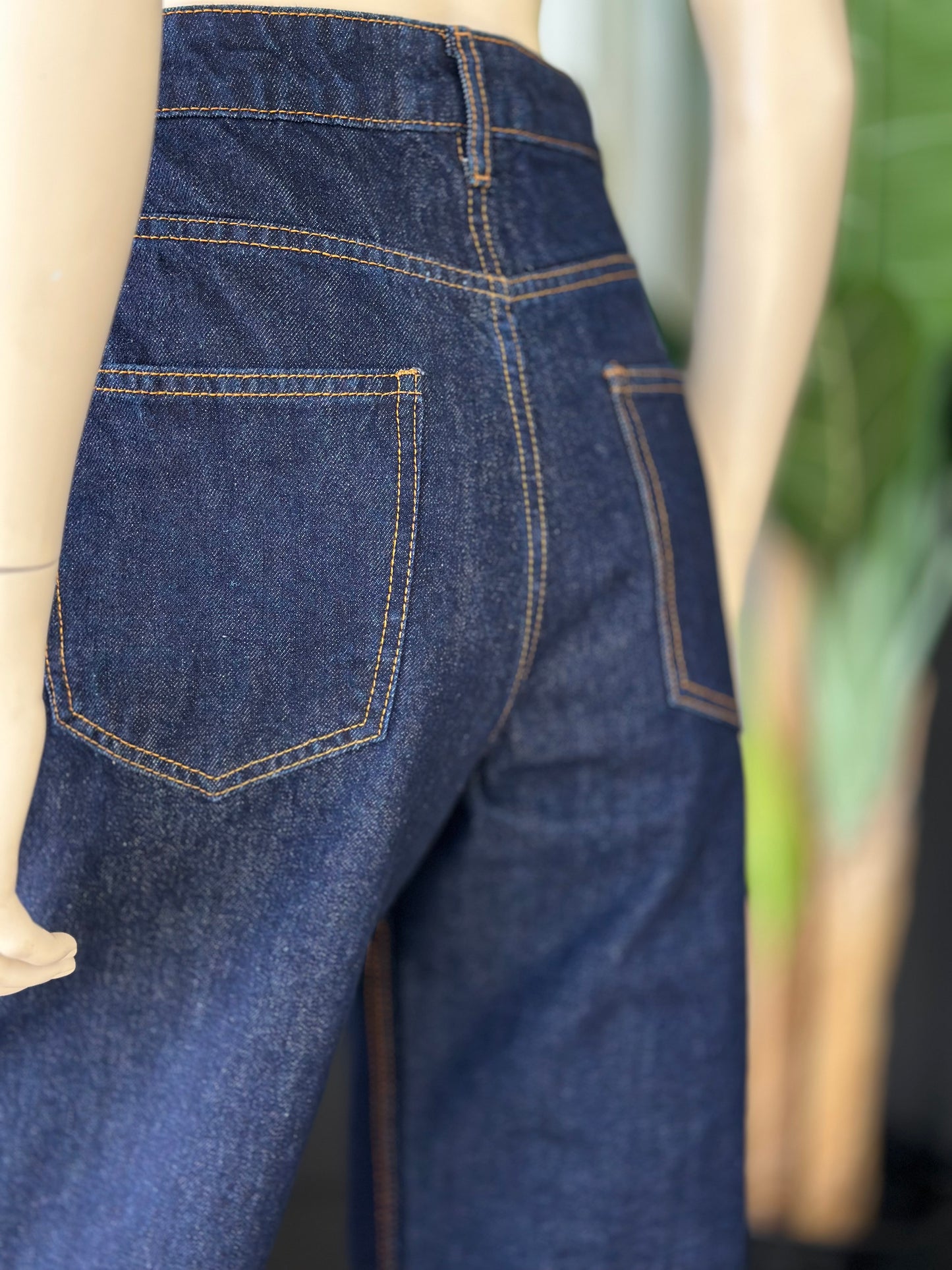 Jeans Wide Leg Dark Denim