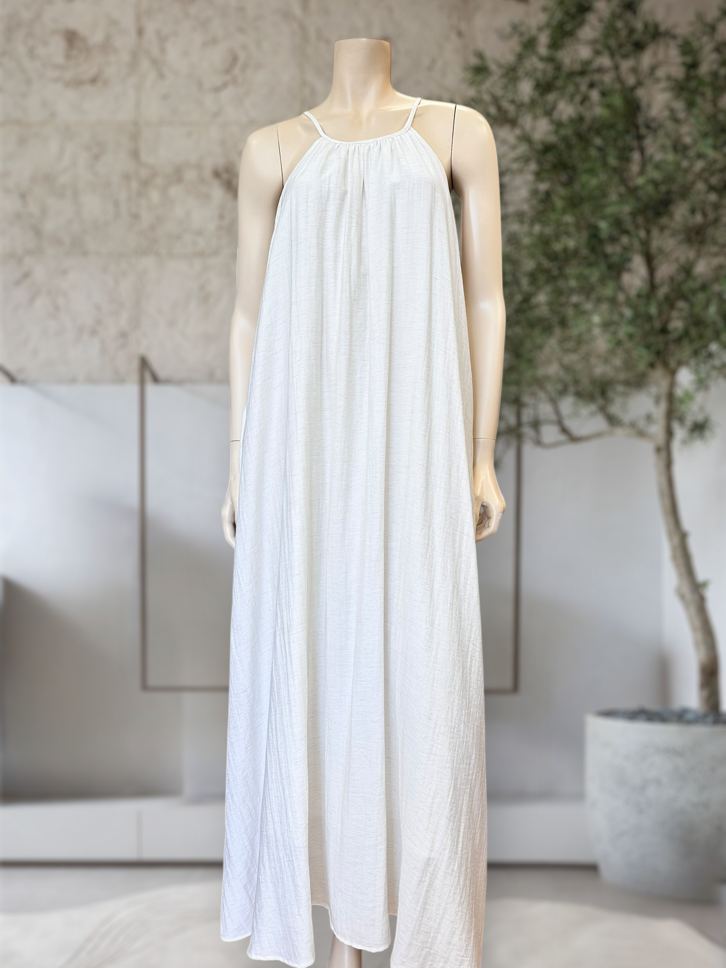 Vestido Aura Lino Crudo