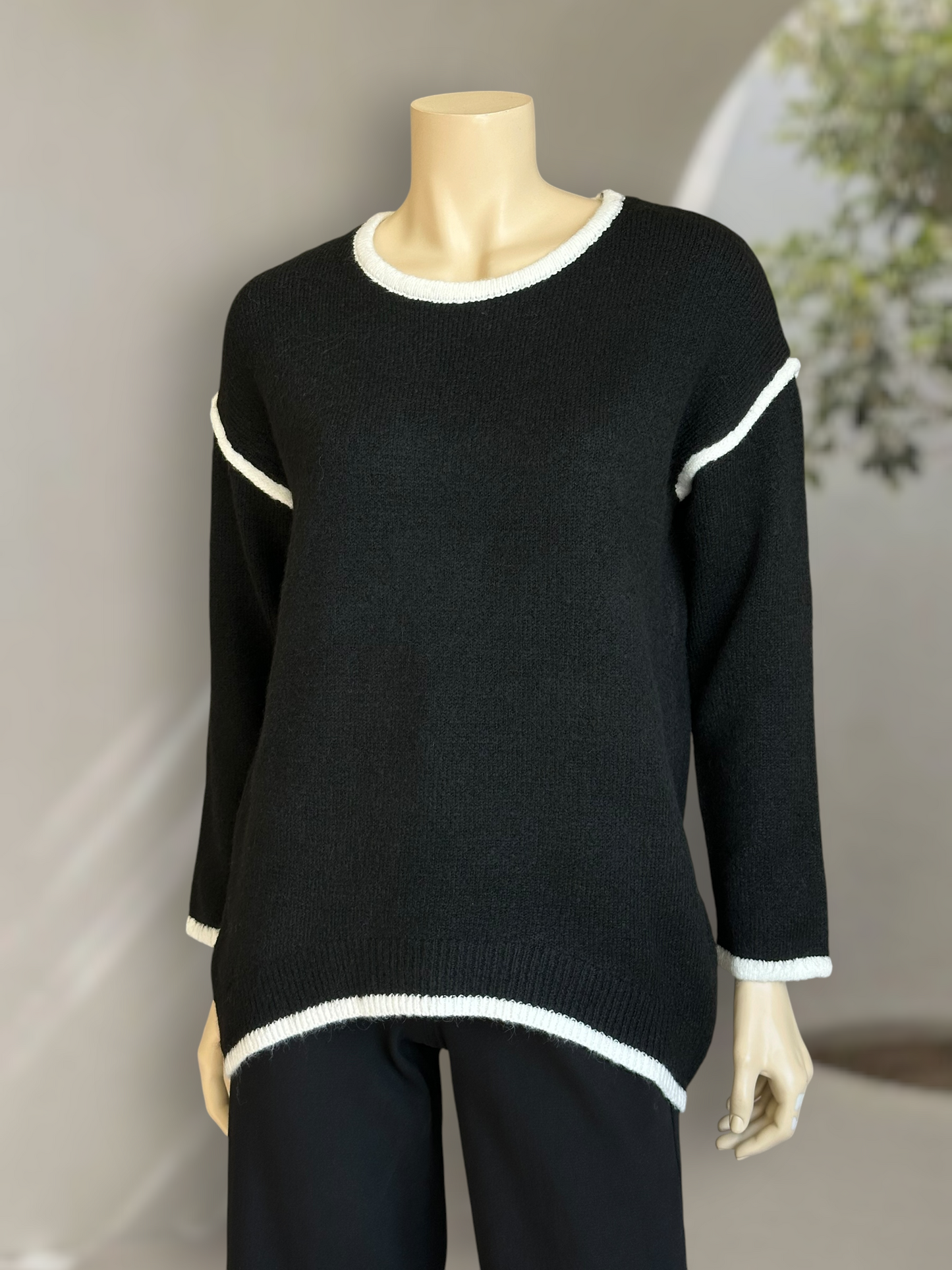 Sweater Soft Edge Negro