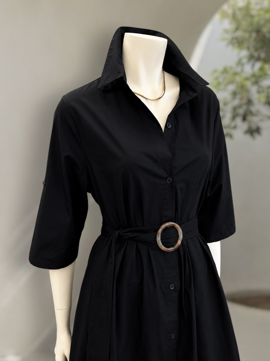 Vestido Camisero Olivia Negro