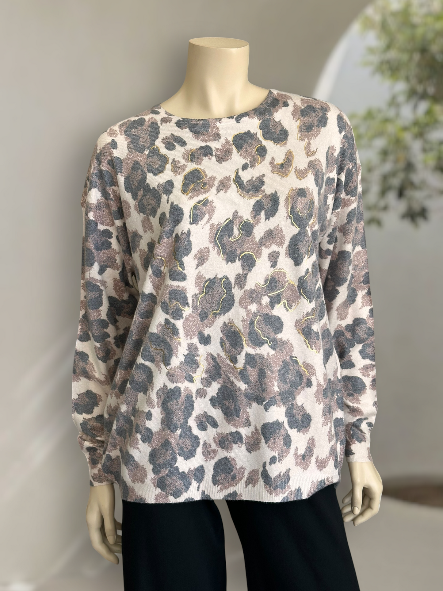 Sweater Leopard Glow Tostado