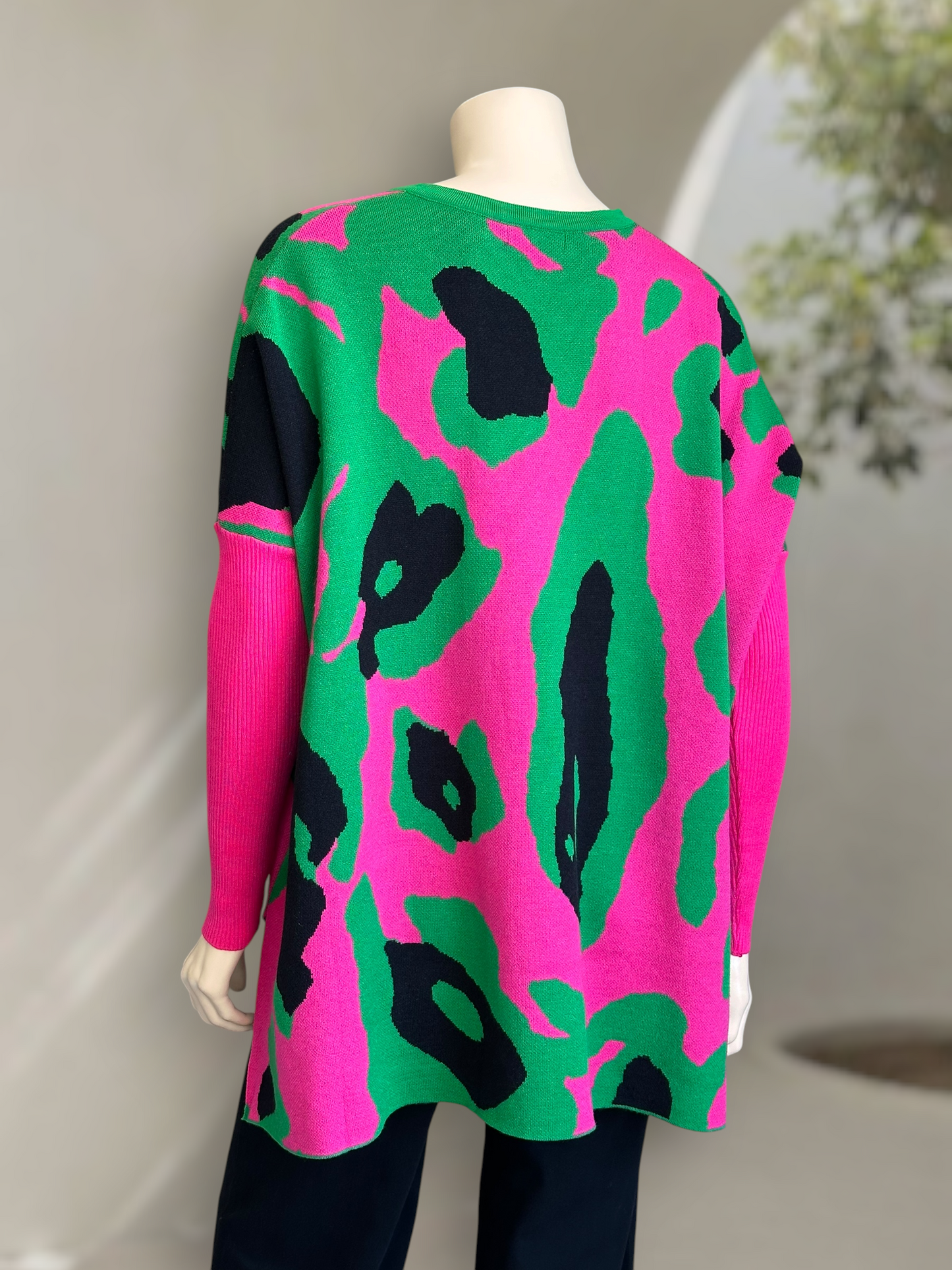 Sweater Poncho Neón Wild Verde