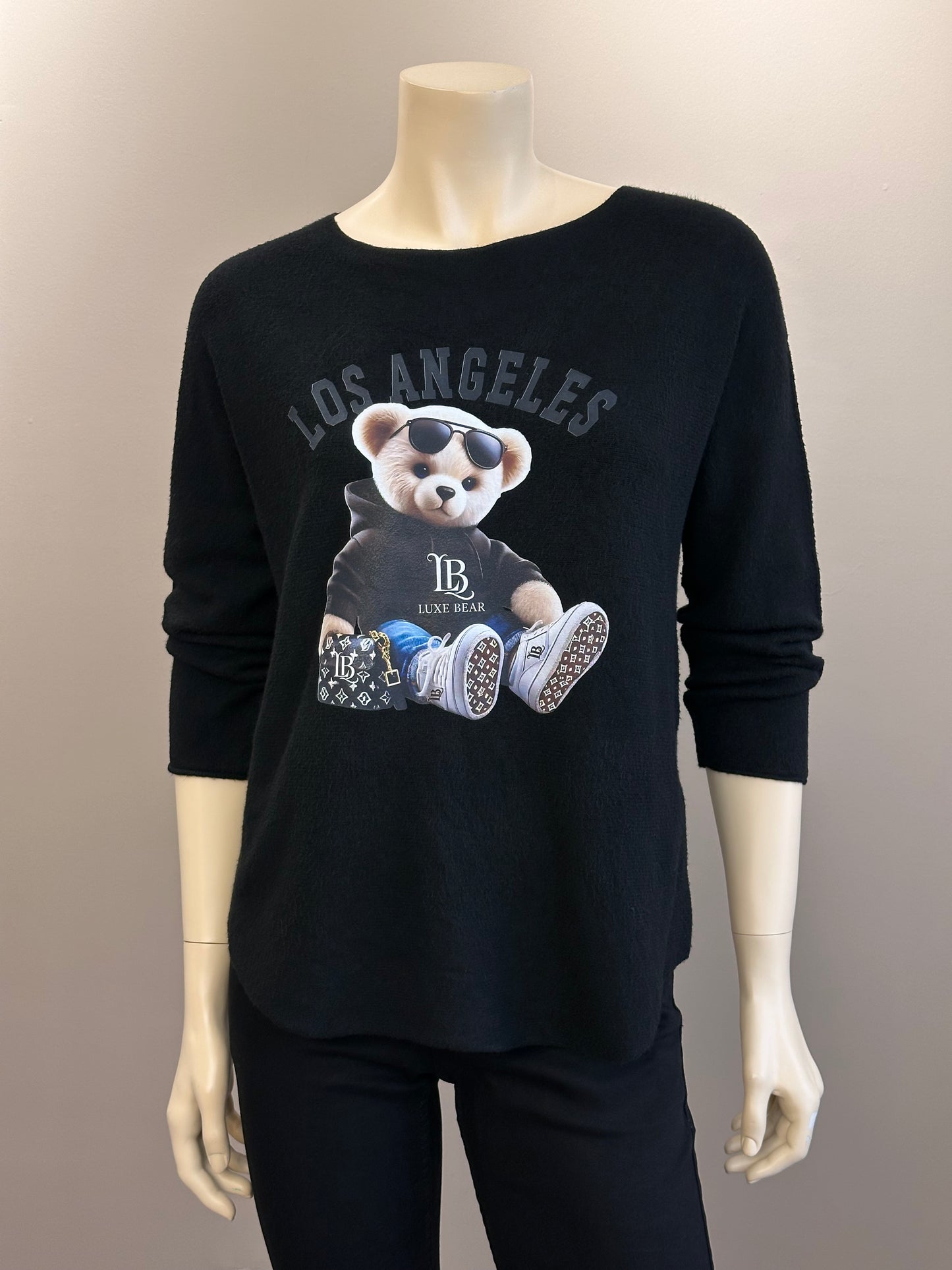 Sweater Los Ángeles Negro - Diseño Italiano