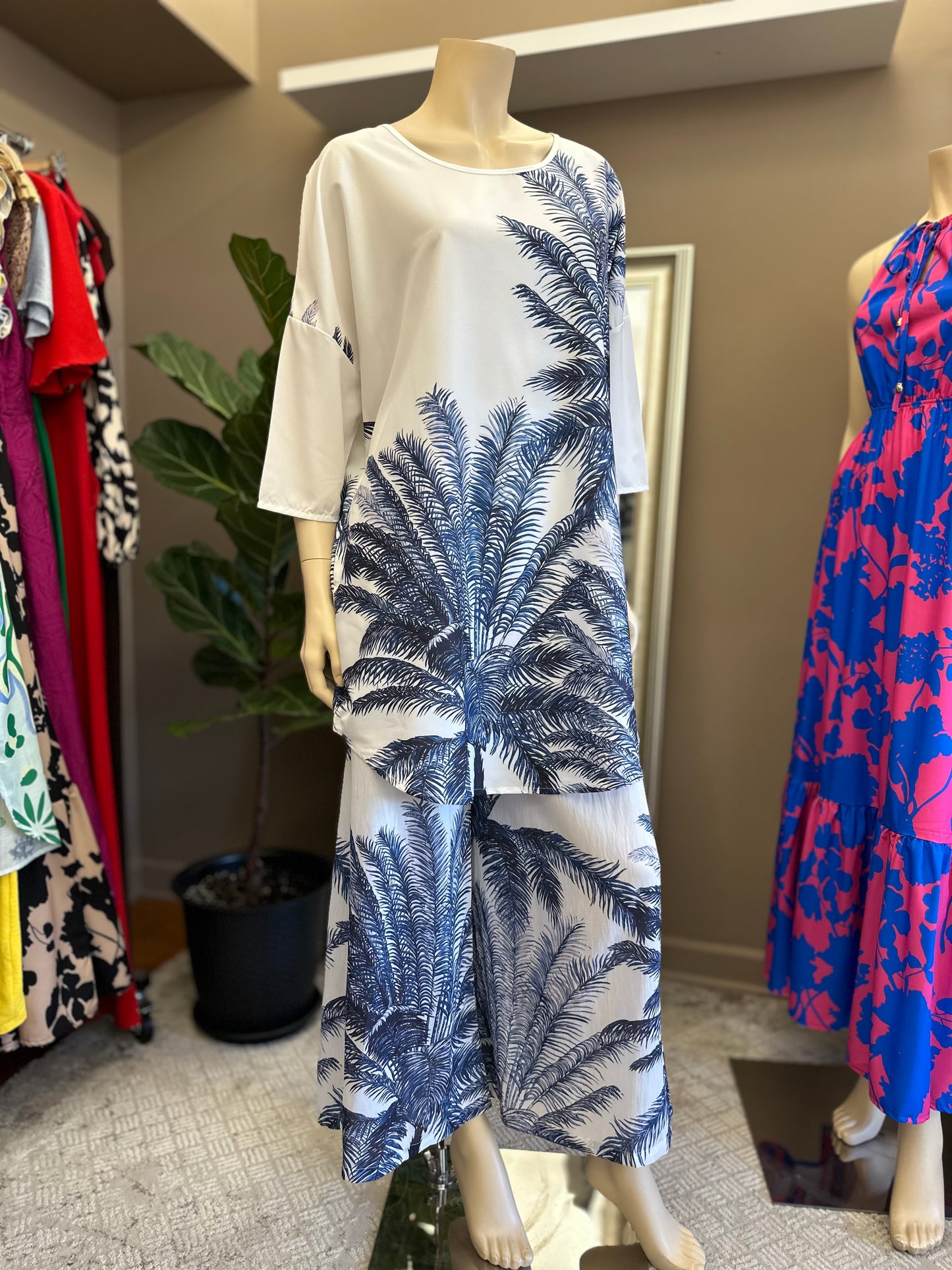 Blusón Estampado con Bolsillos