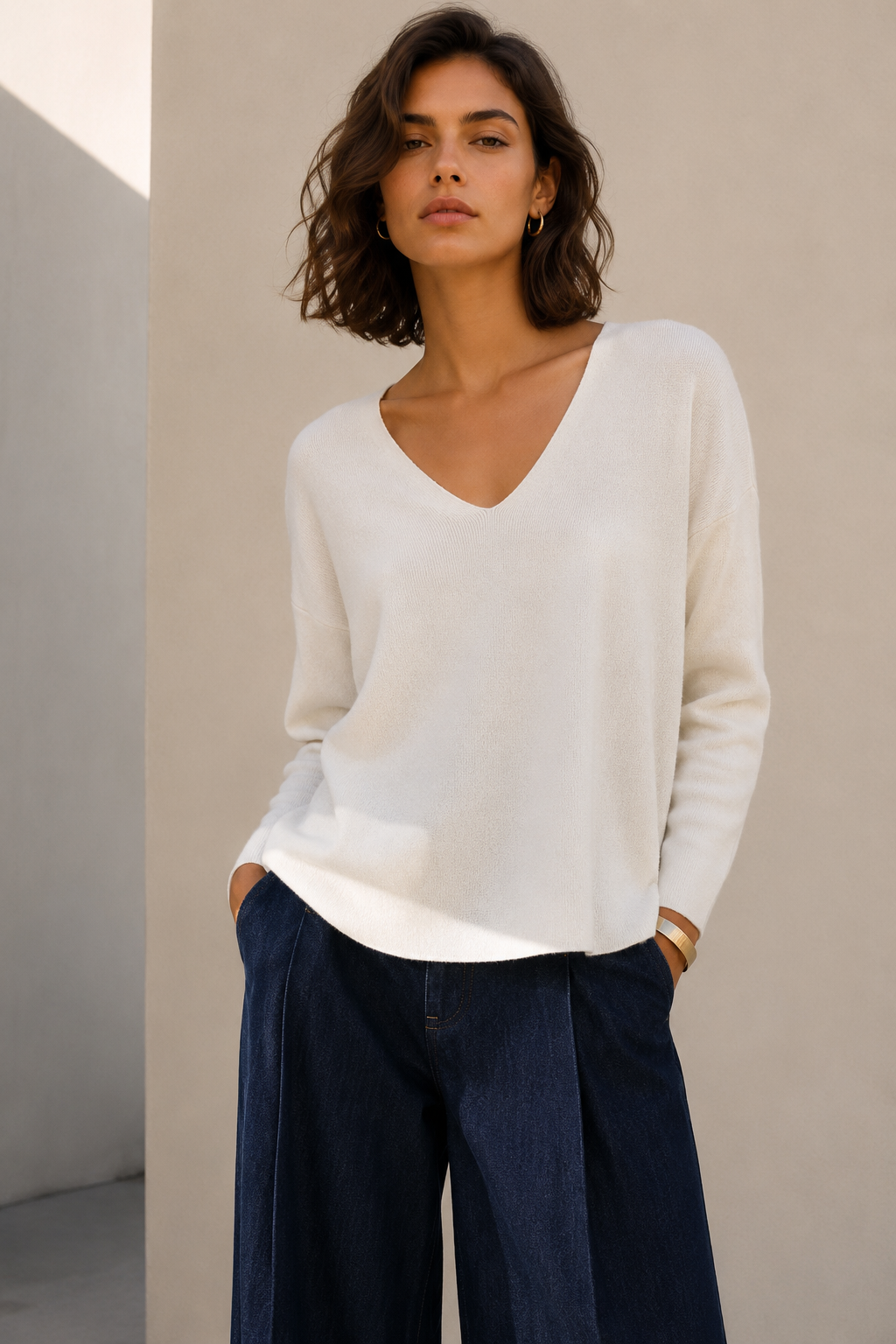 Sweater Alas Lurex Blanco