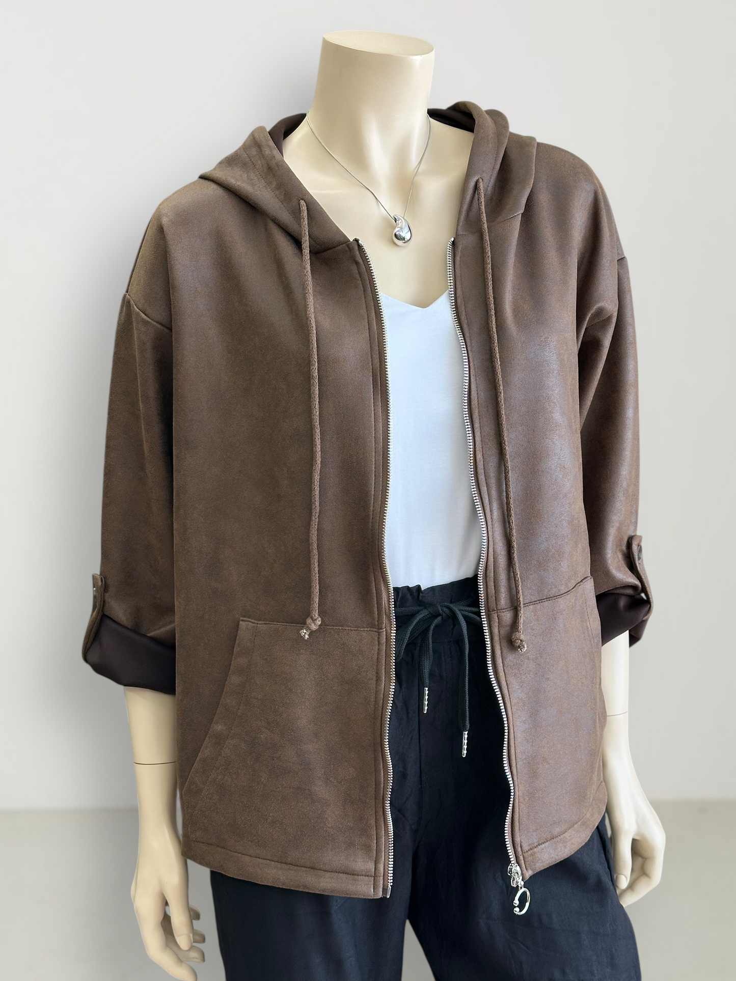 Polerón Ecocuero Urban Café